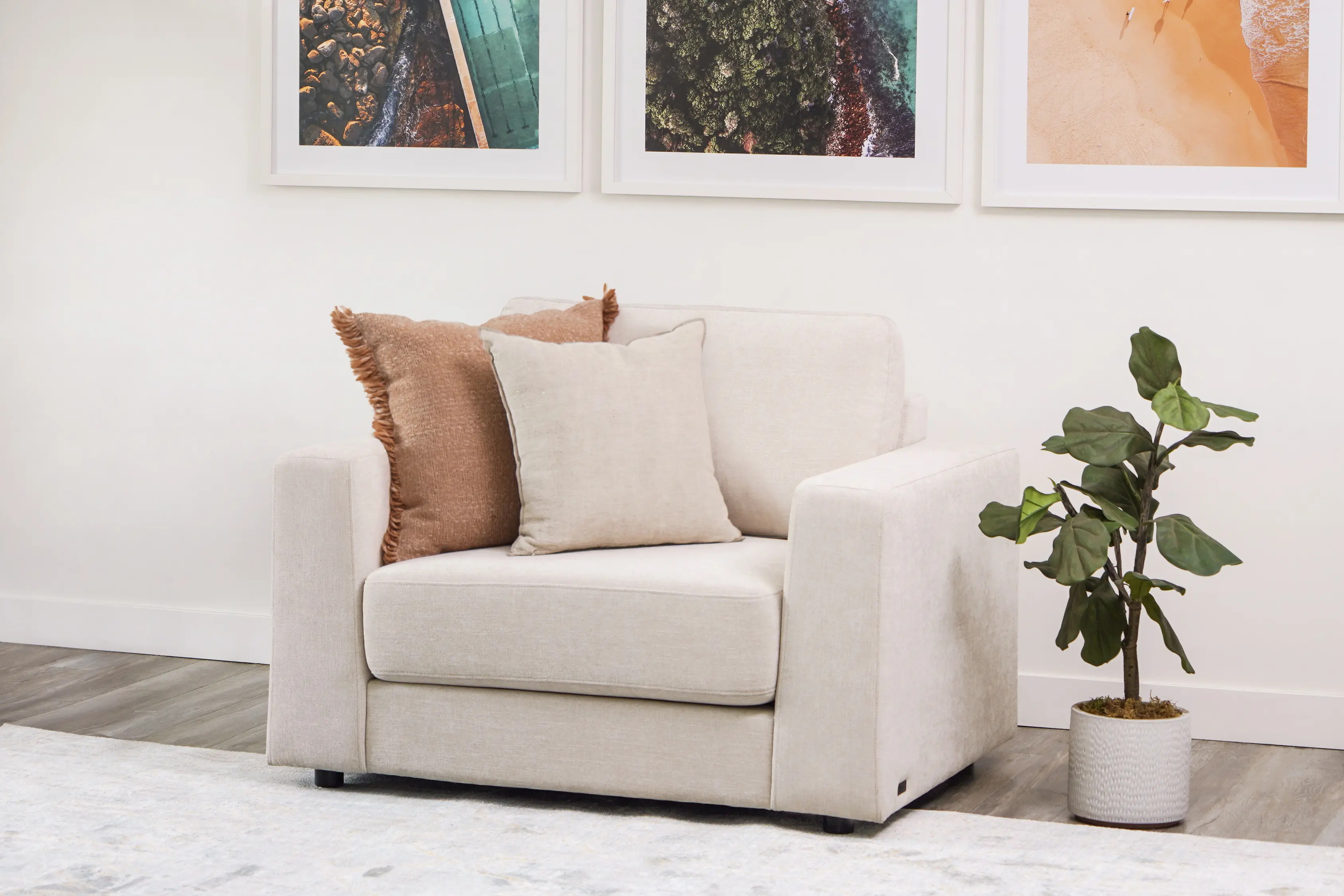 Ellie Sand Beige Oversized Armchair-2