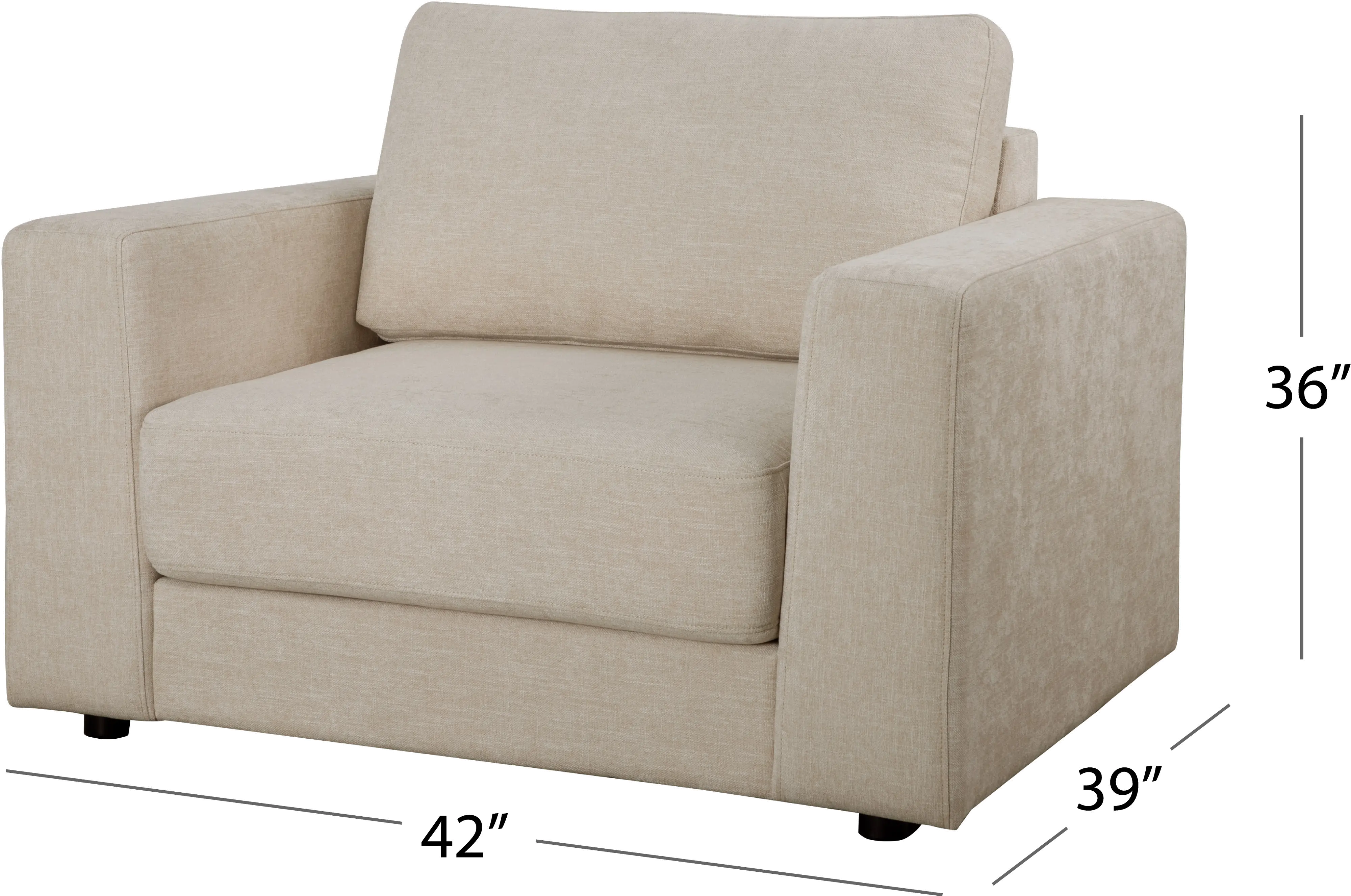 Ellie Sand Beige Oversized Armchair-7