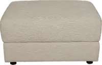Ellie Light Gray Square Ottoman