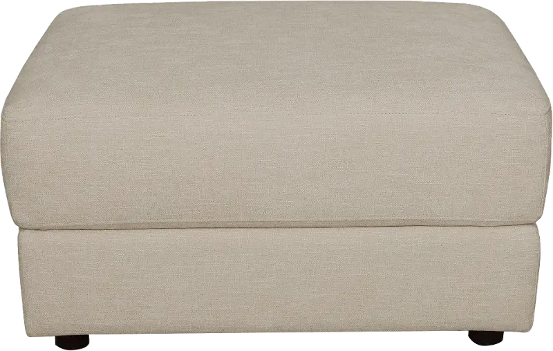 Ellie Light Gray Square Ottoman