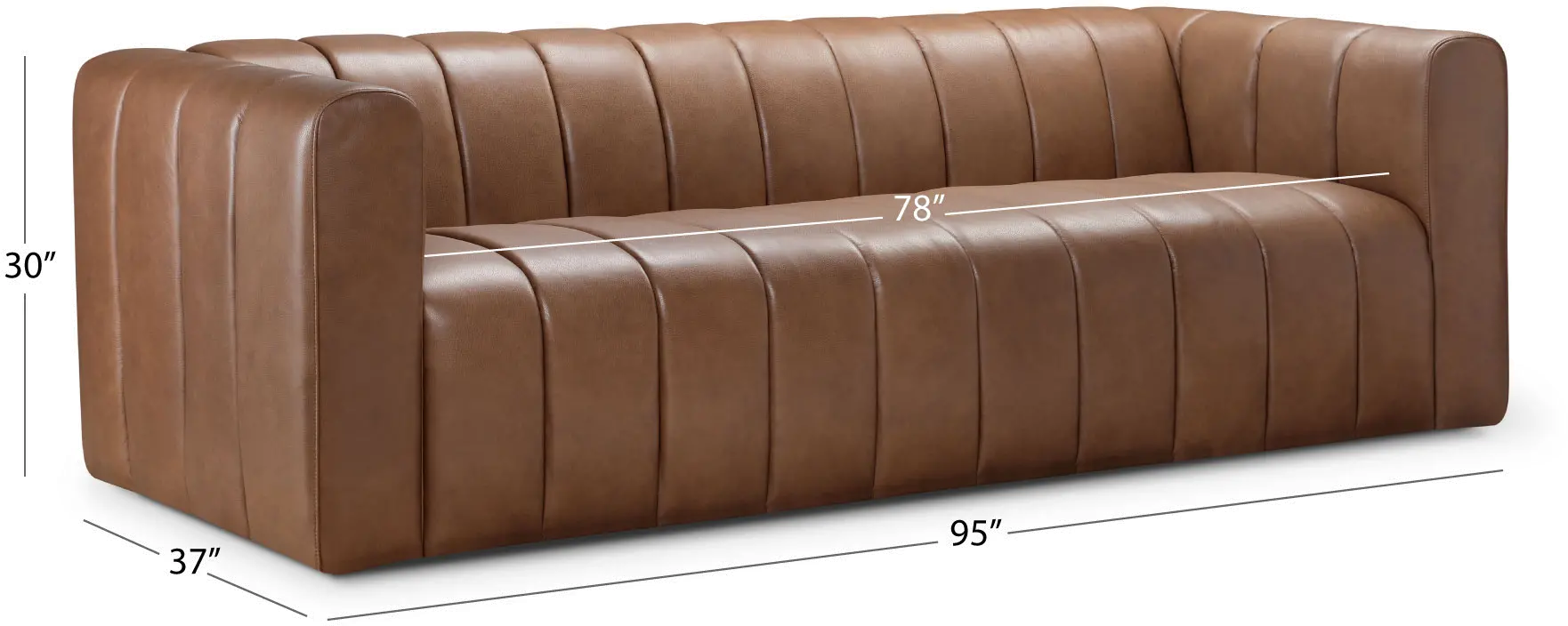 Gia Camel Brown Leather Sofa-5