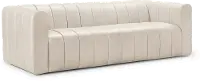 Gia Ivory Leather Sofa