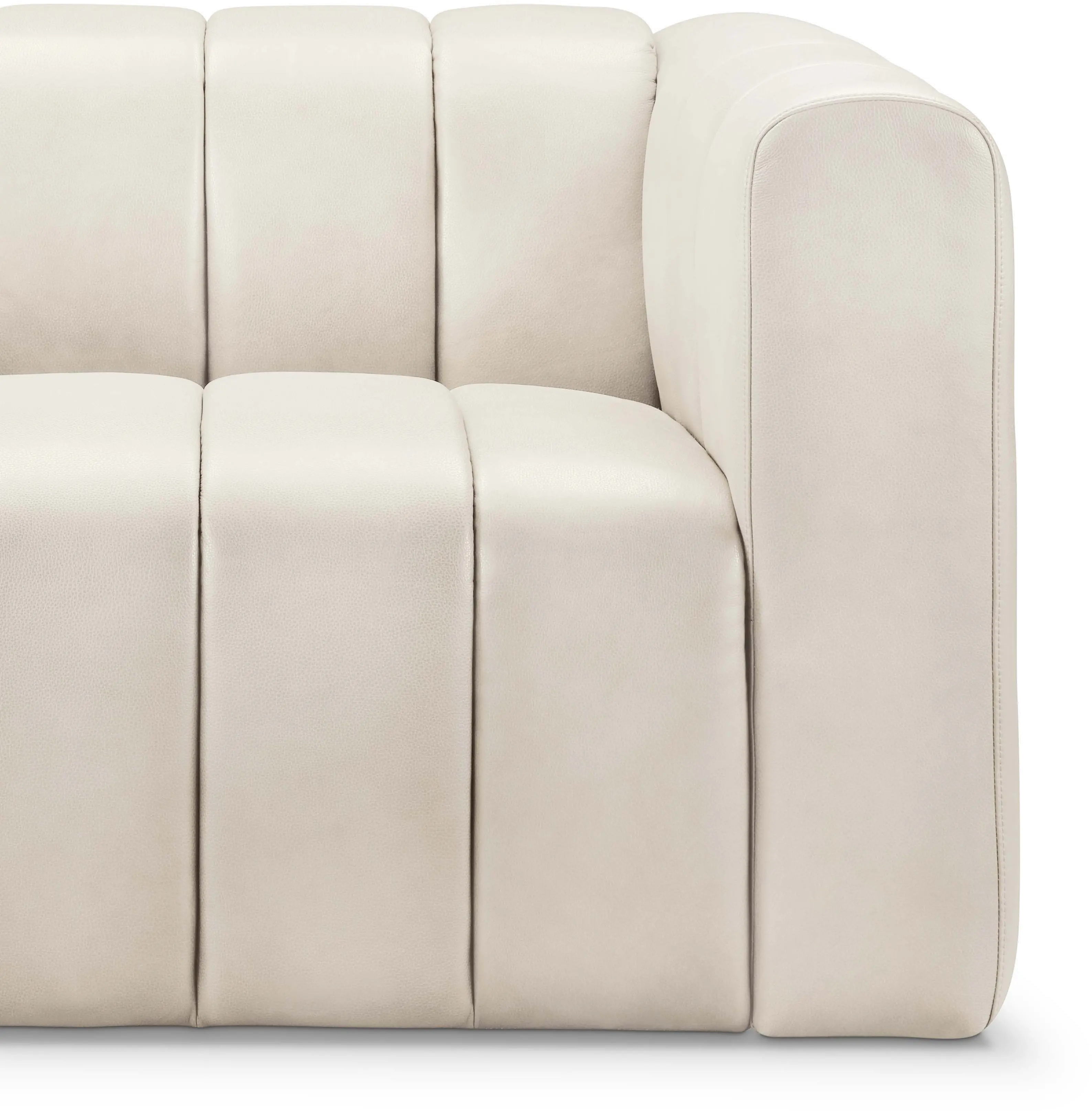 Gia Ivory Leather Sofa-3