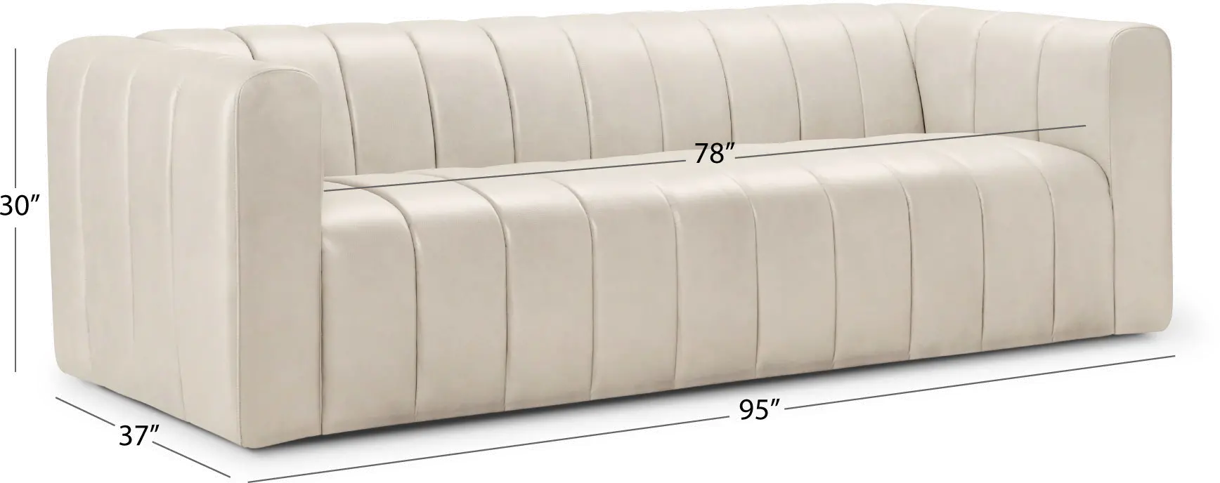 Gia Ivory Leather Sofa-5