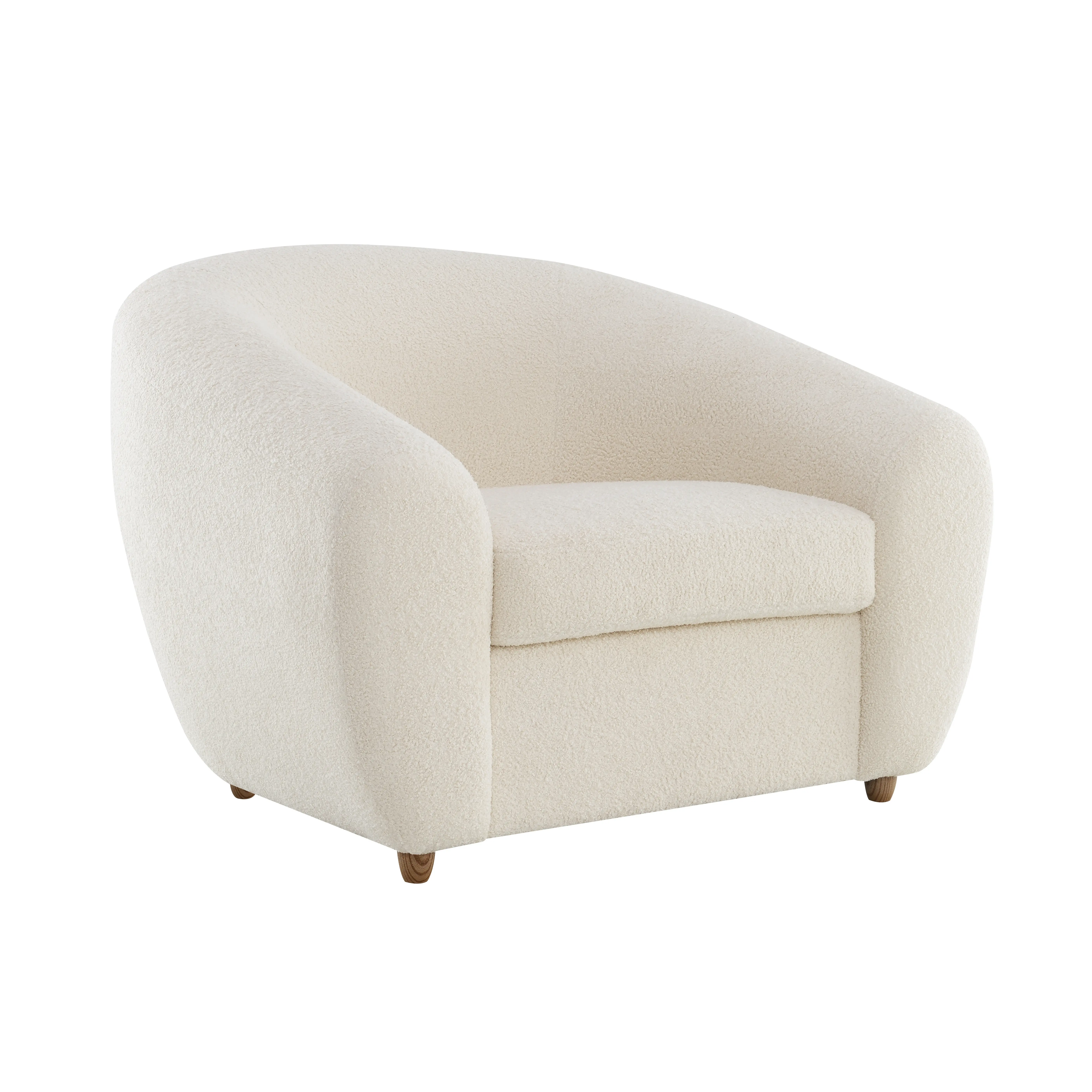 Luciano Ivory Boucle Accent Chair-1