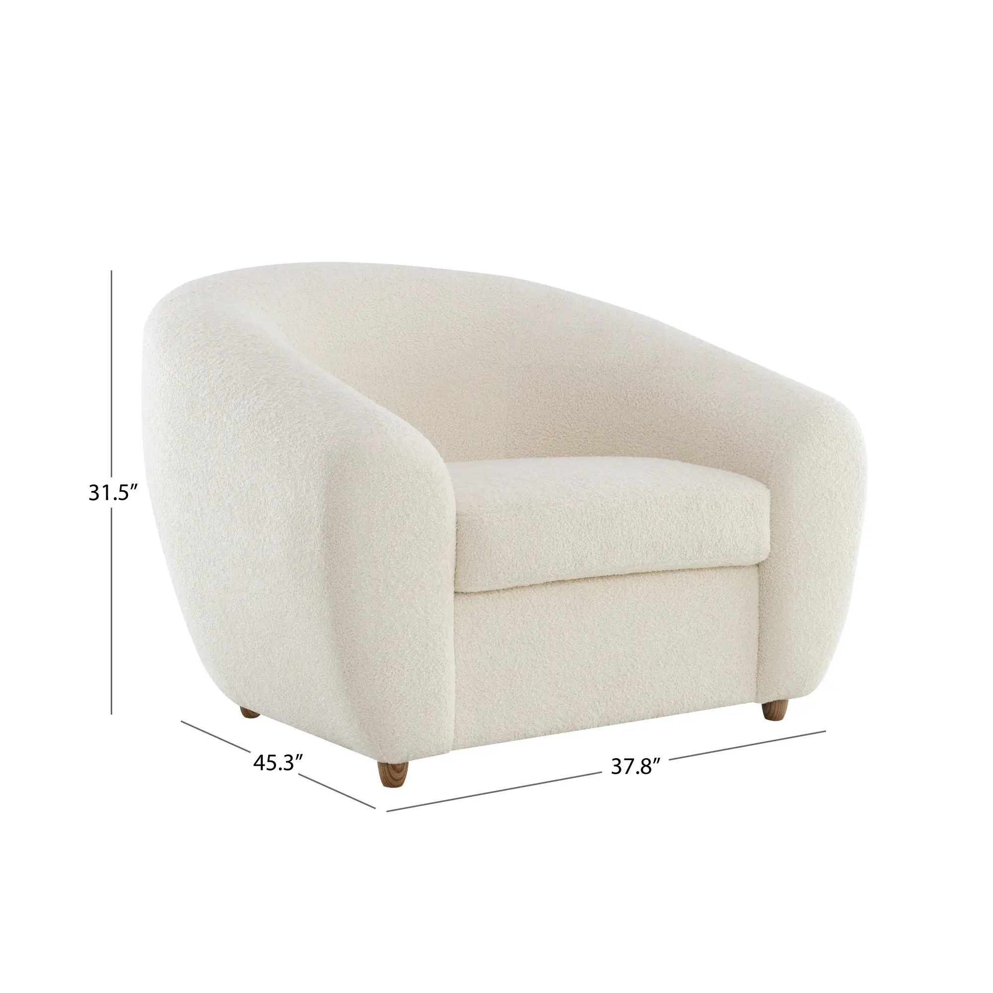 Luciano Ivory Boucle Accent Chair-8
