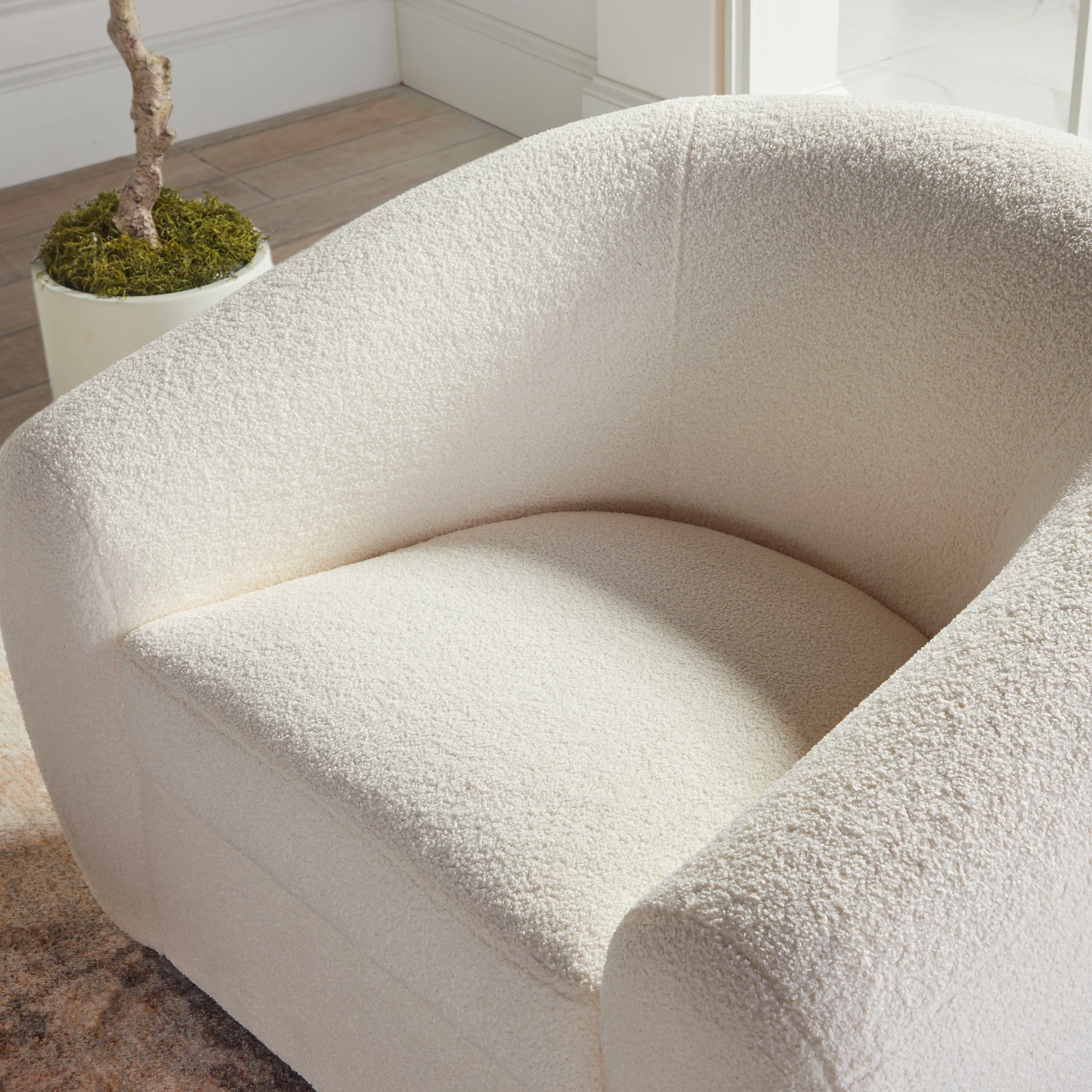 Luciano Ivory Boucle Accent Chair-2