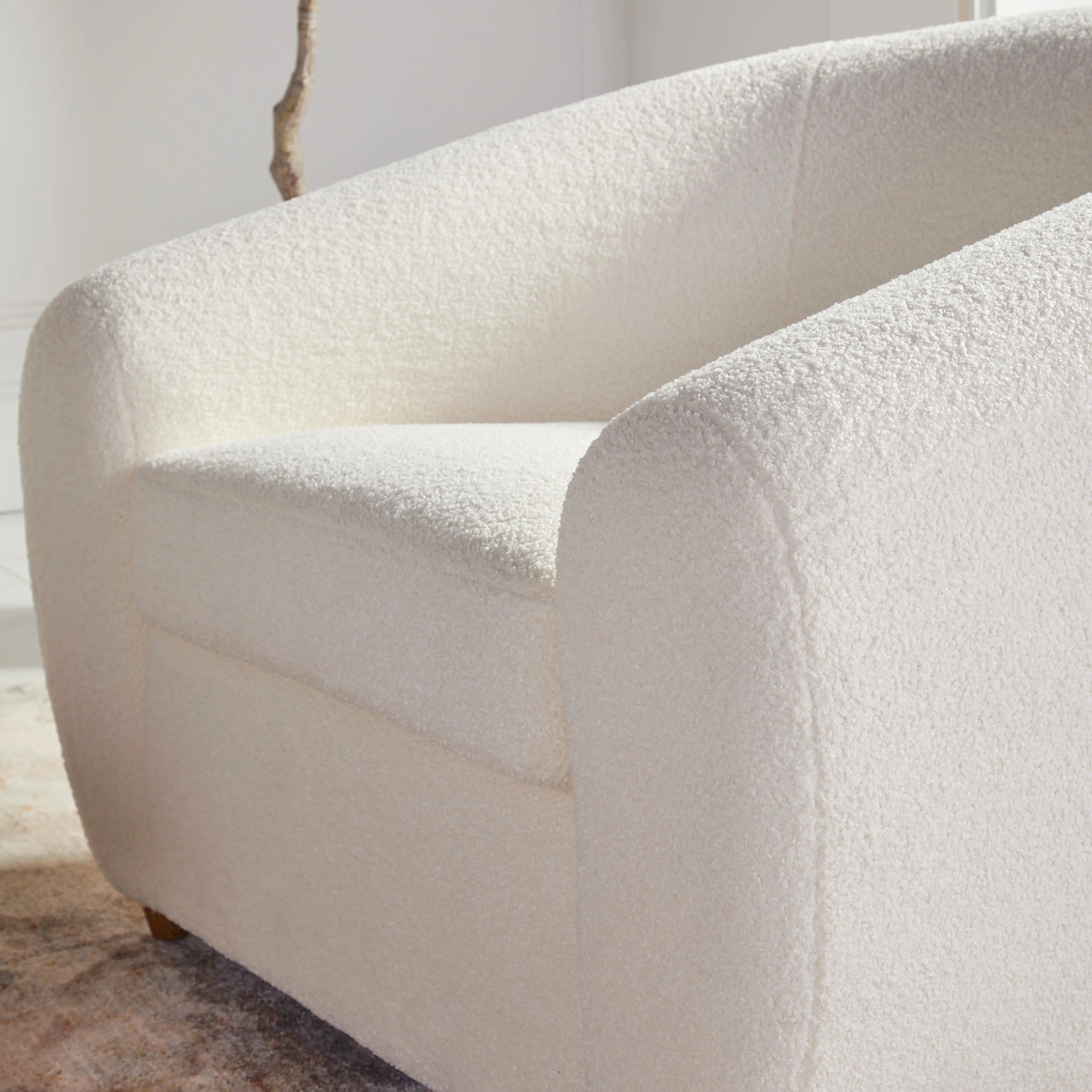 Luciano Ivory Boucle Accent Chair-3