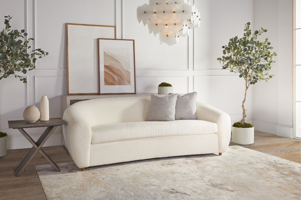Luciano Ivory Boucle Sofa