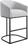 Josephine Light Gray Upholstered Barstool
