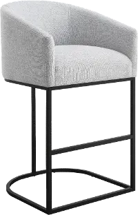Josephine Light Gray Upholstered Barstool