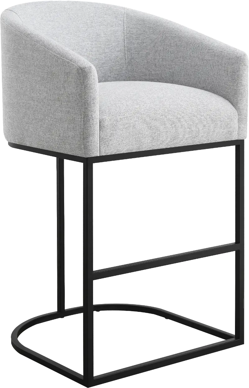 Josephine Light Gray Upholstered Barstool