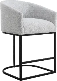 Josephine Light Gray Upholstered Counter Stool