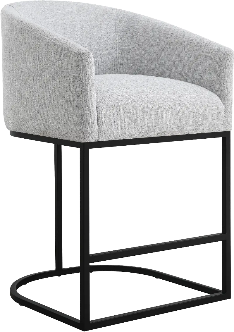 Josephine Light Gray Upholstered Counter Stool