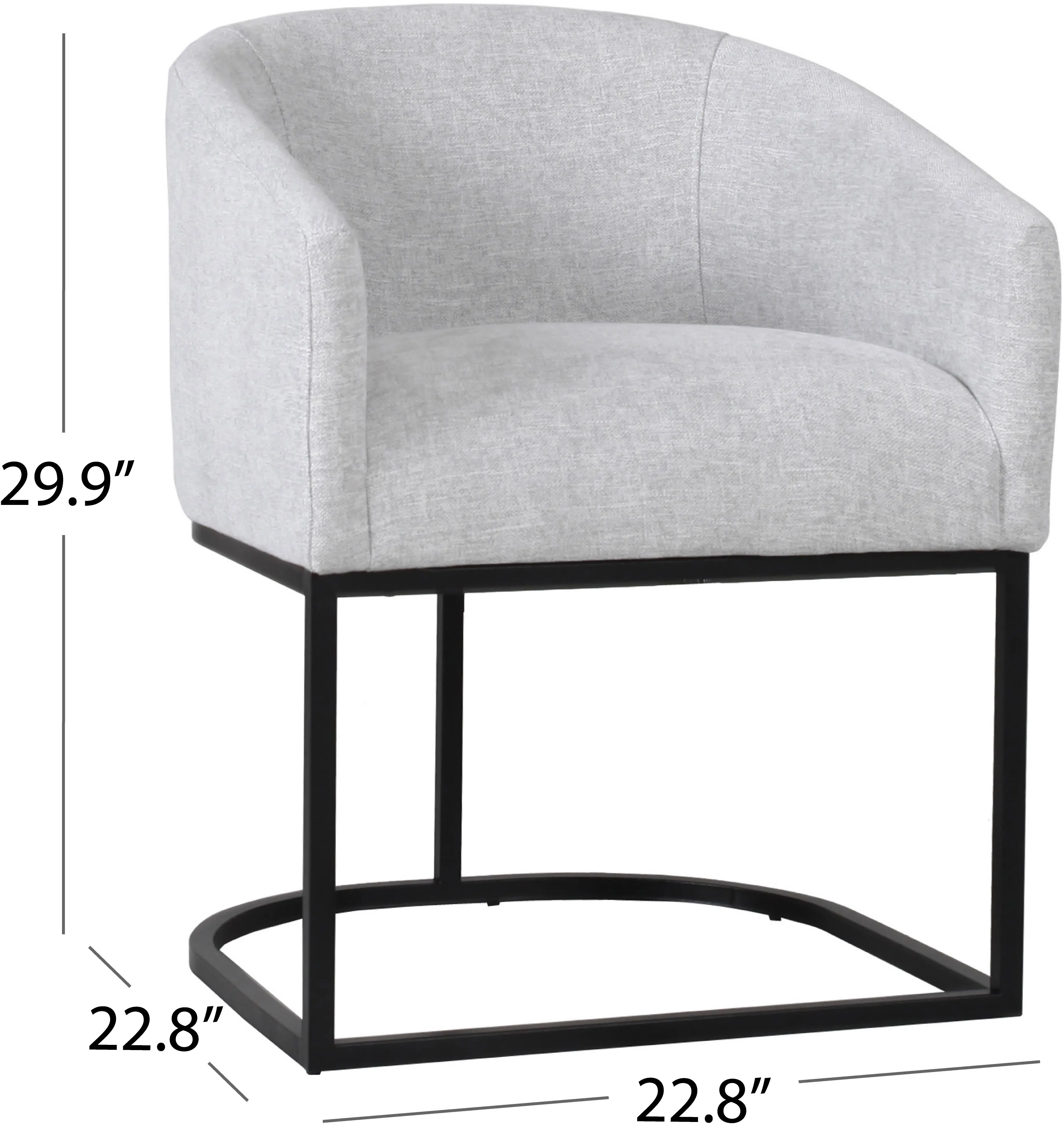 Josephine Light Gray Upholstered Dining Chair-10