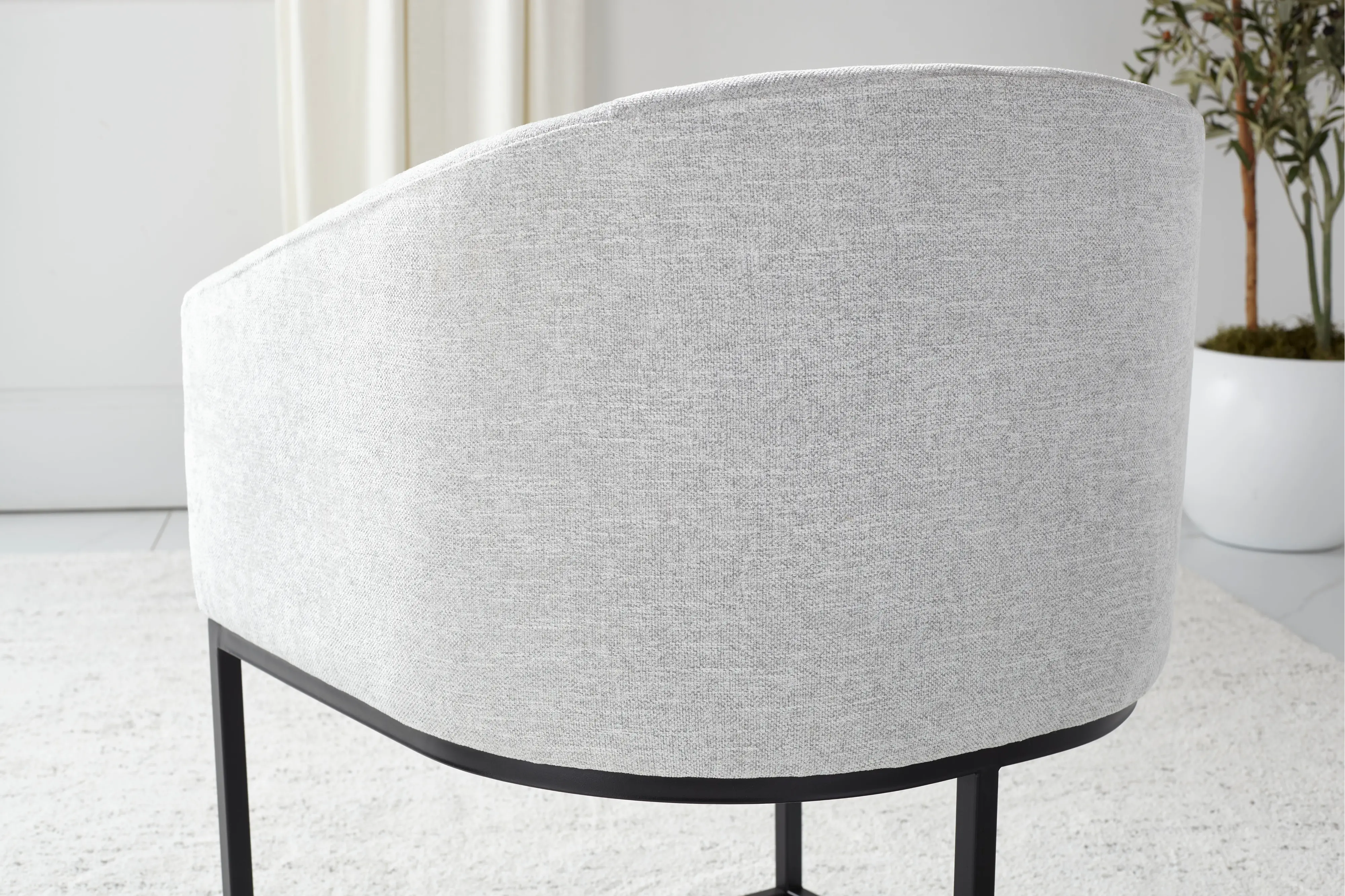 Josephine Light Gray Upholstered Dining Chair-9