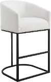 Josephine White Upholstered Barstool