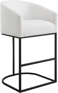Josephine White Upholstered Barstool