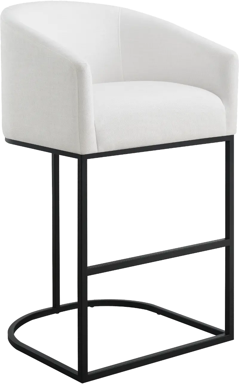 Josephine White Upholstered Barstool
