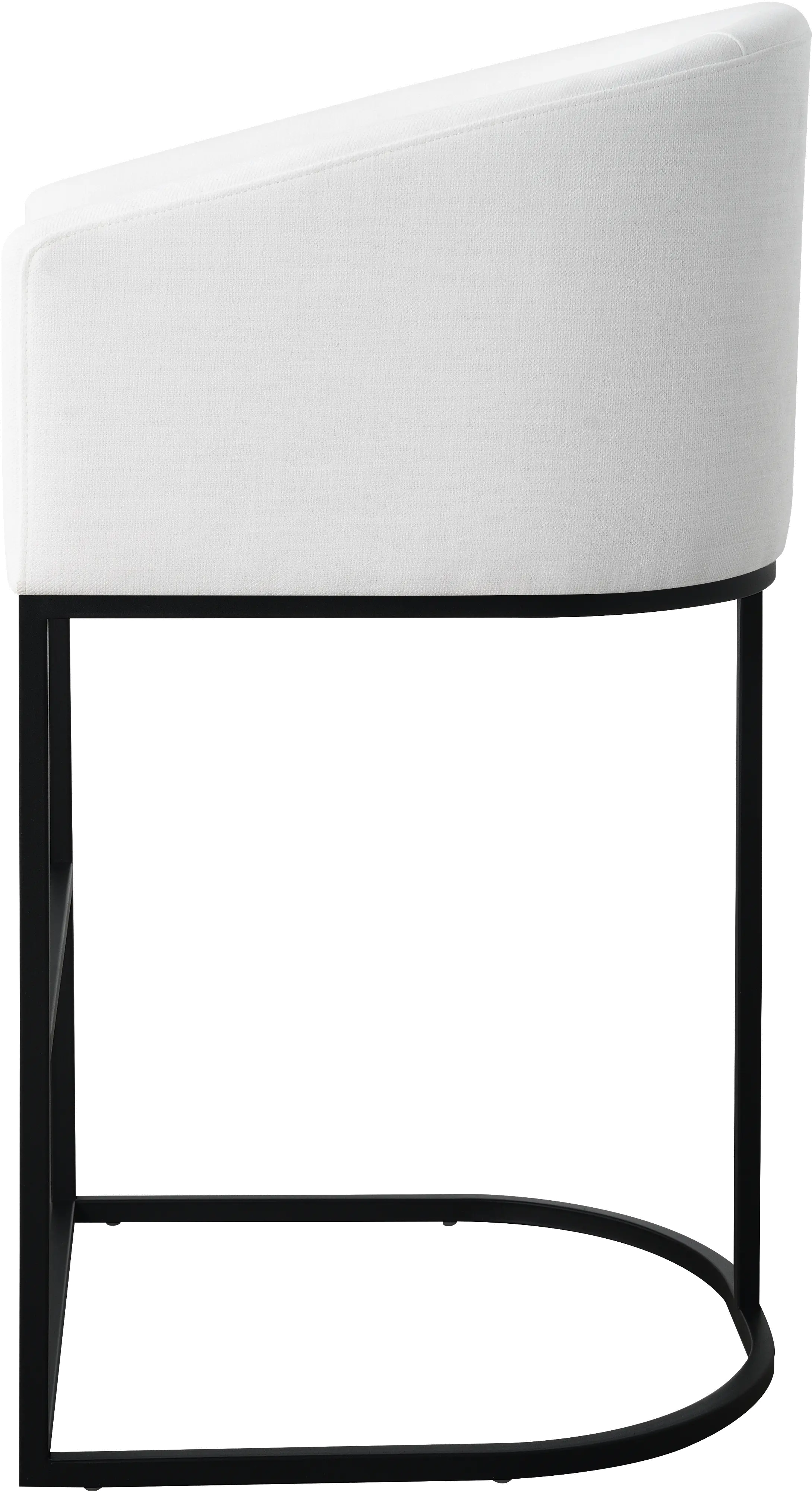 Josephine White Upholstered Barstool-4