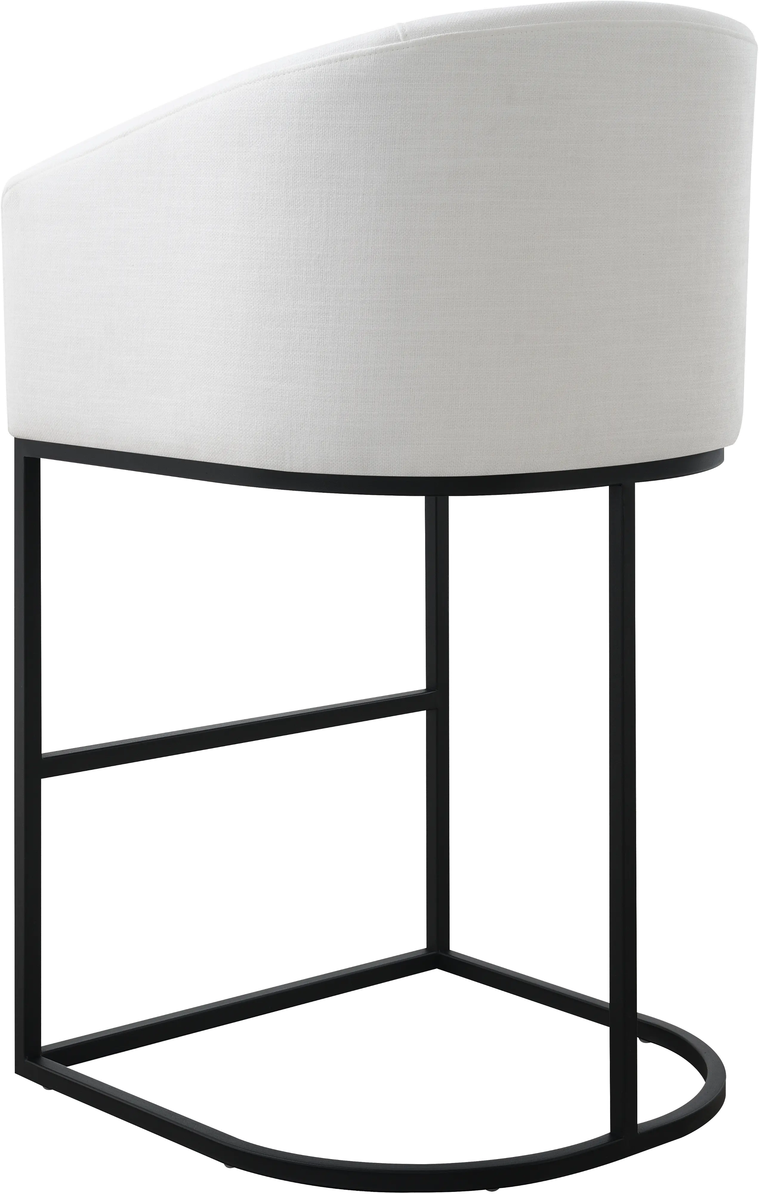 Josephine White Upholstered Barstool-5