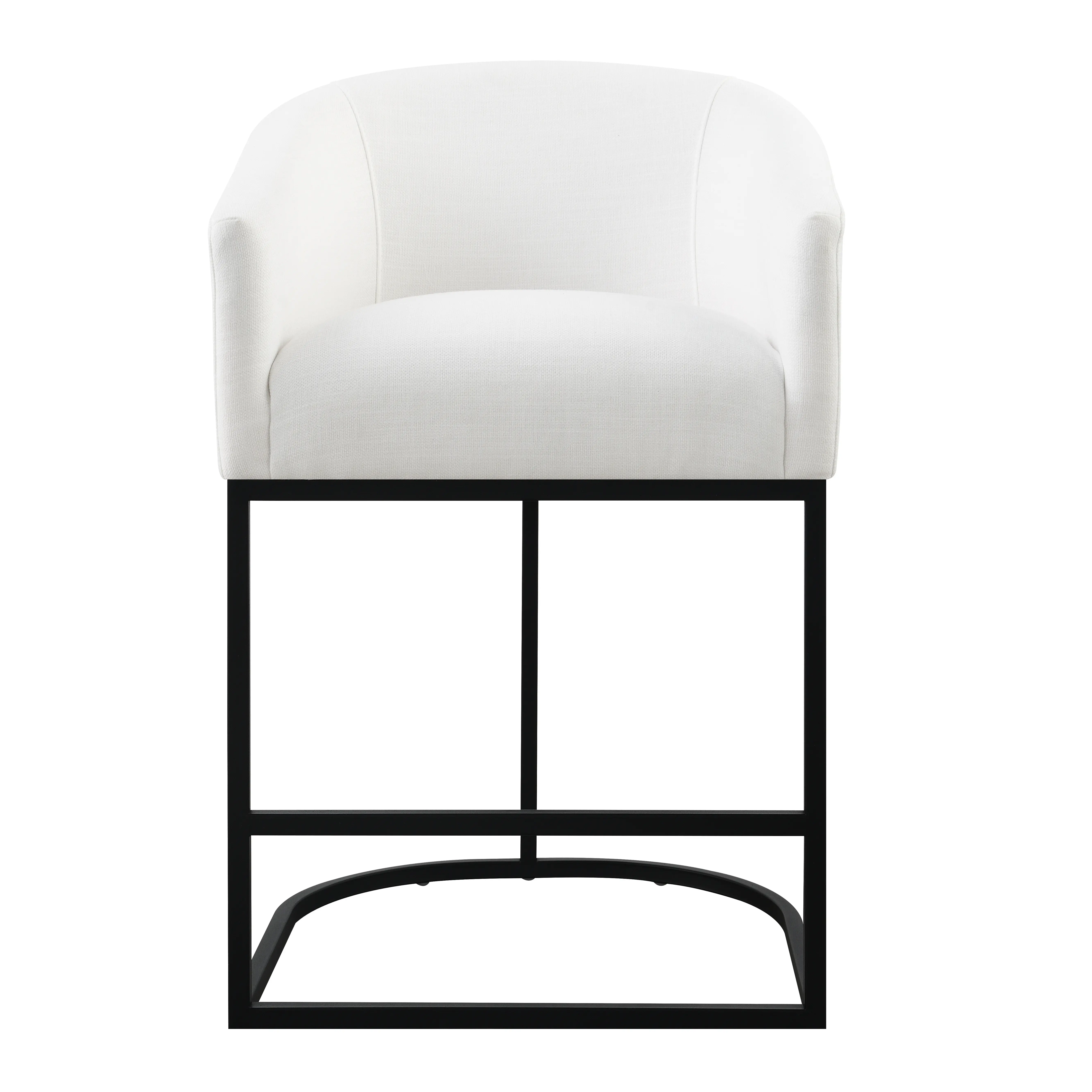 Josephine White Upholstered Counter Stool-1