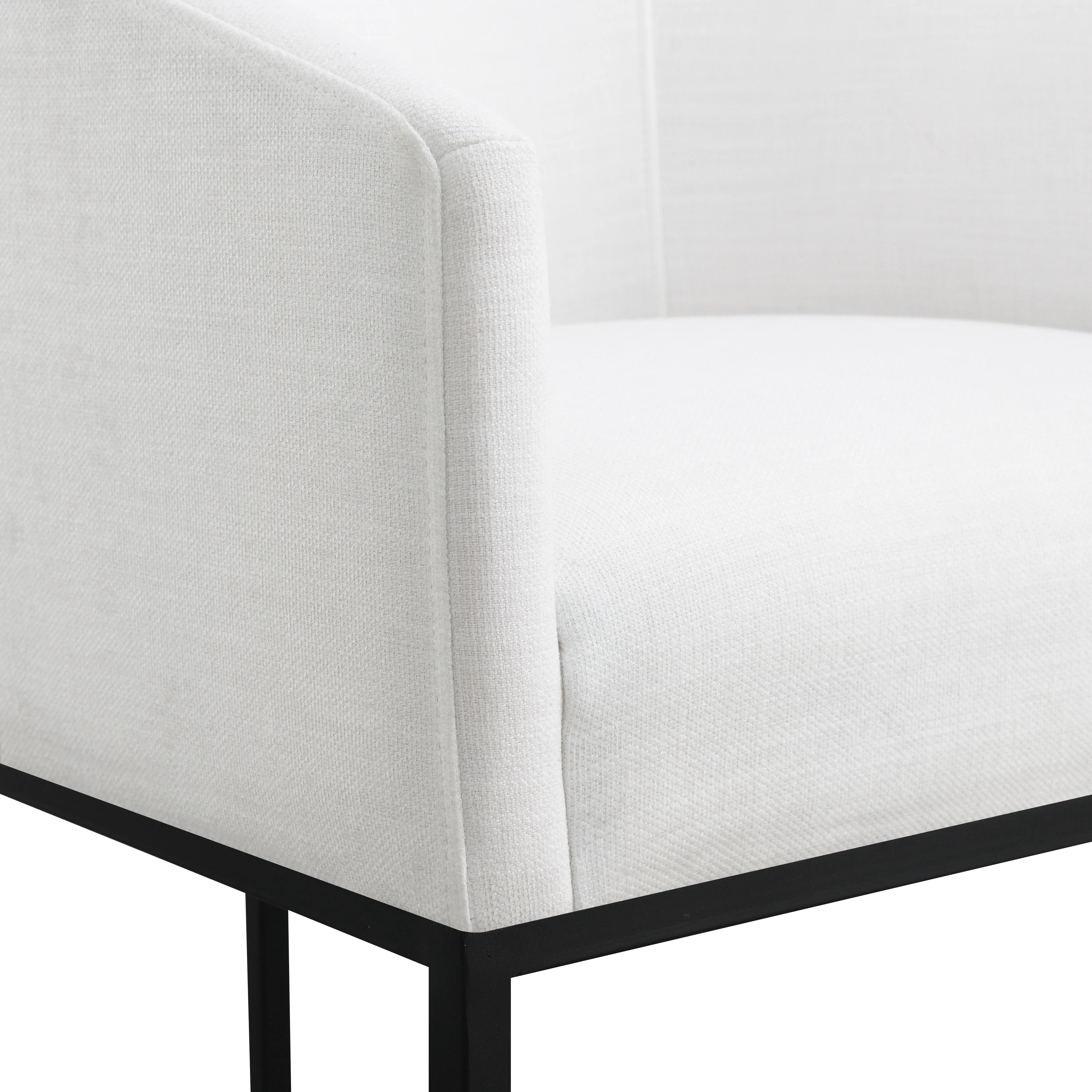 Josephine White Upholstered Counter Stool-5