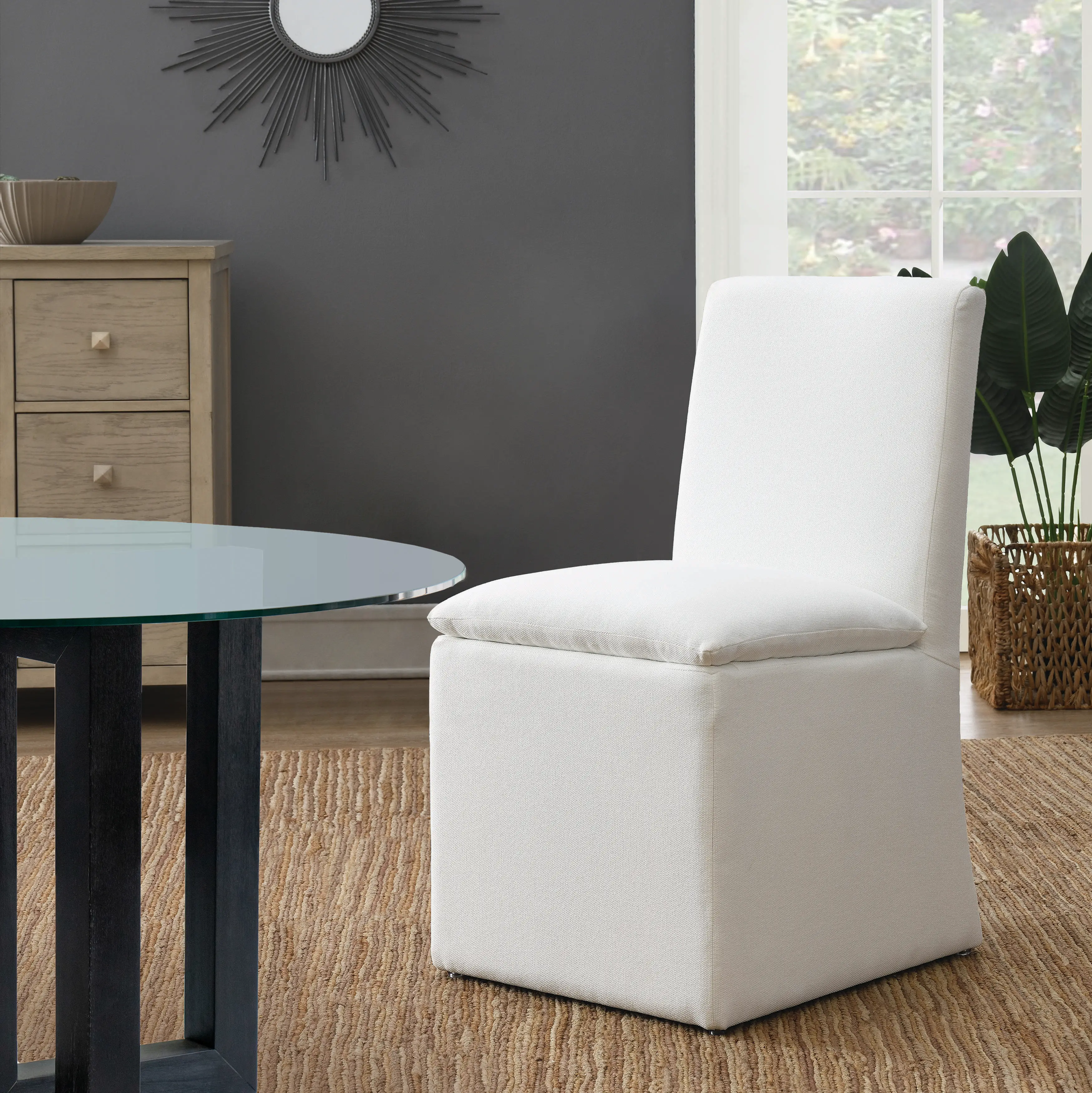 Mariana White Stain-Resistant Upholstered Dining Chair RC Willey