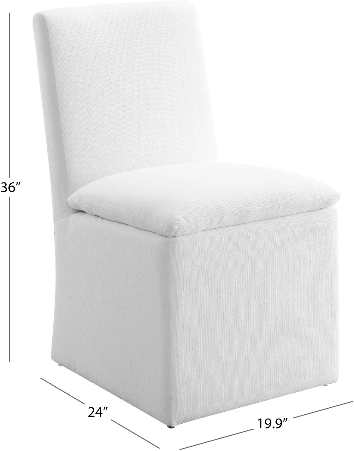Mariana White Stain-Resistant Upholstered Dining Chair-8