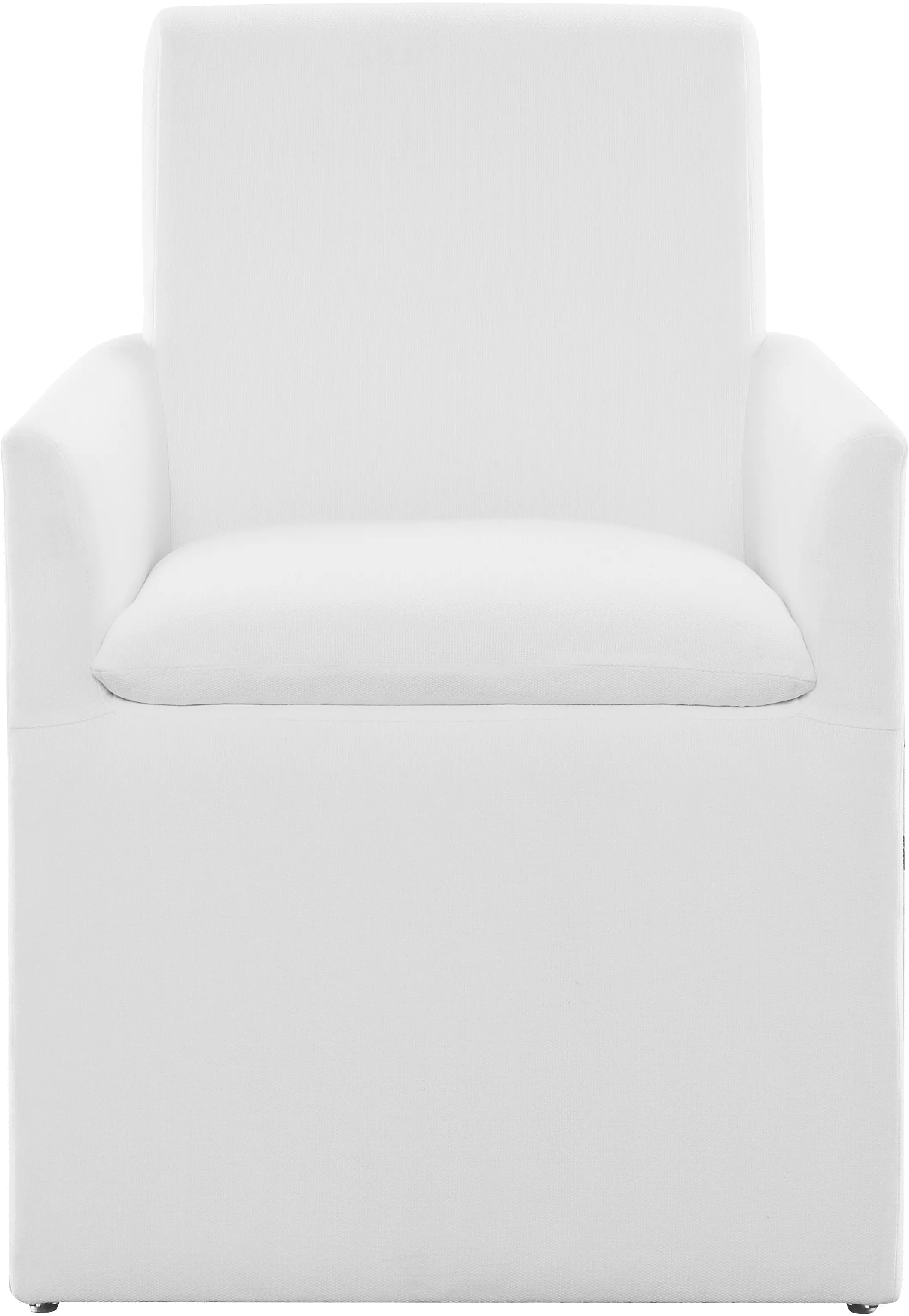 Mariana White Stain-Resistant Upholstered Dining Armchair-3
