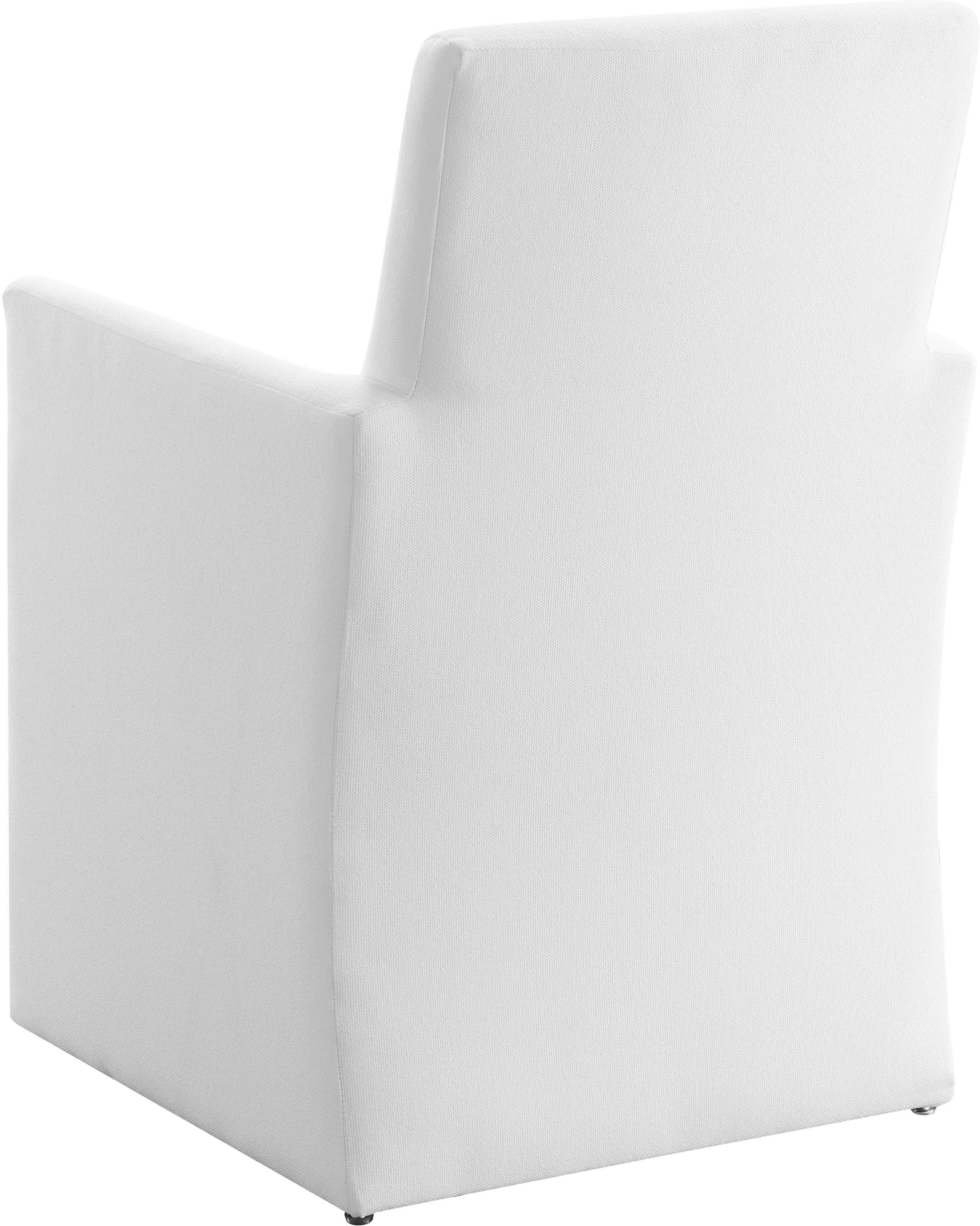 Mariana White Stain-Resistant Upholstered Dining Armchair-5