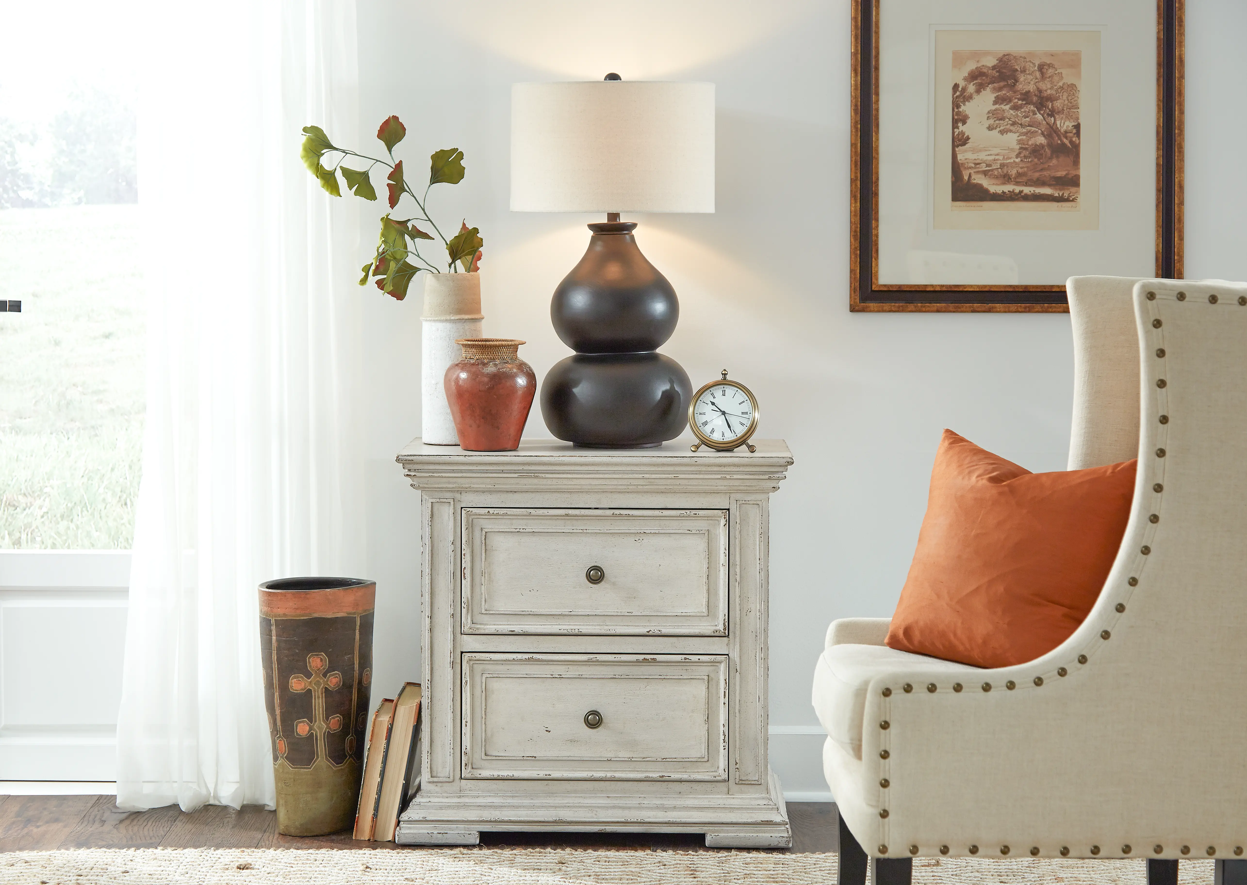 361W-BR61 Big Valley White Nightstand-2