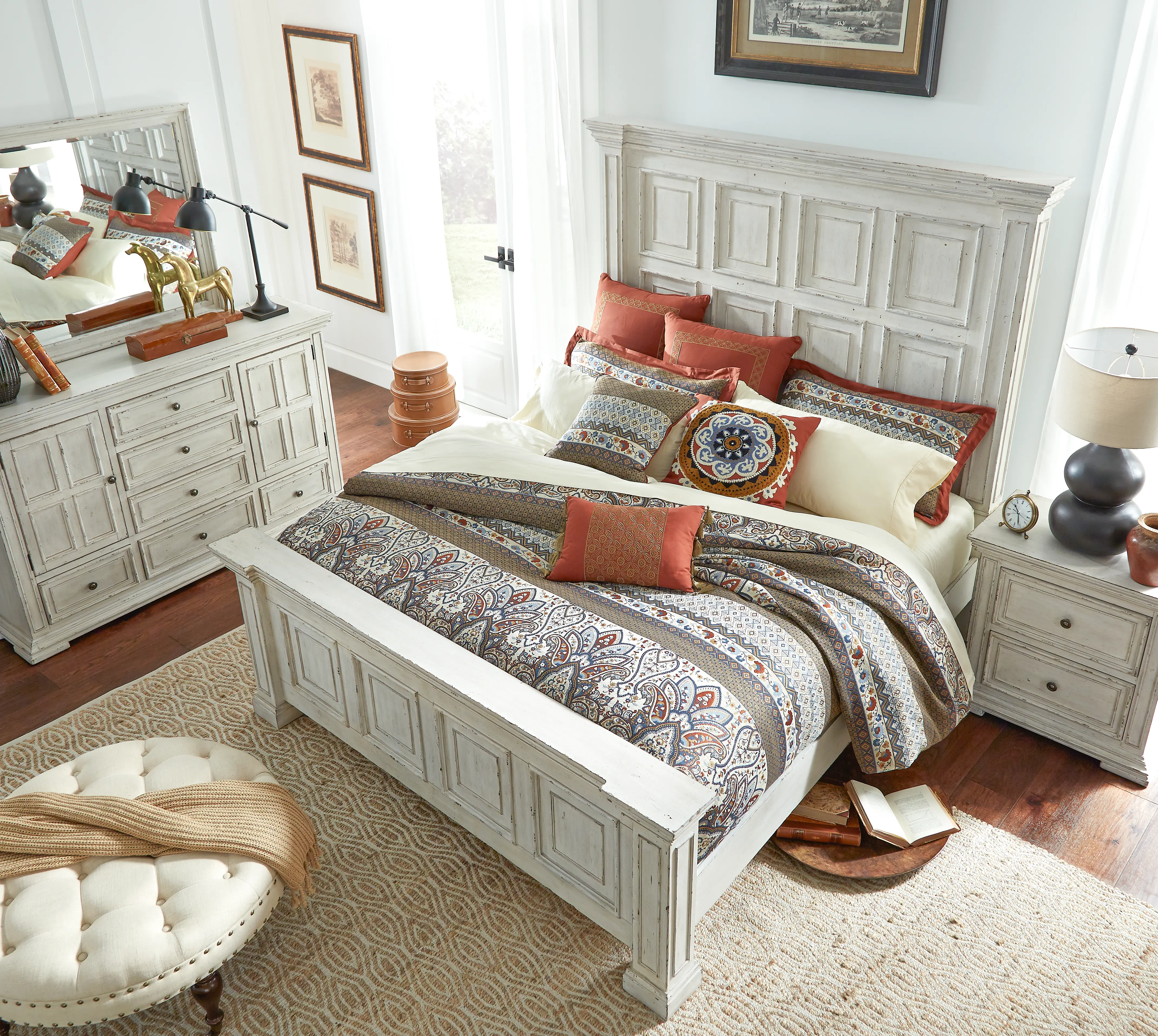 361W-BED5/0 Big Valley White Queen Bed-5