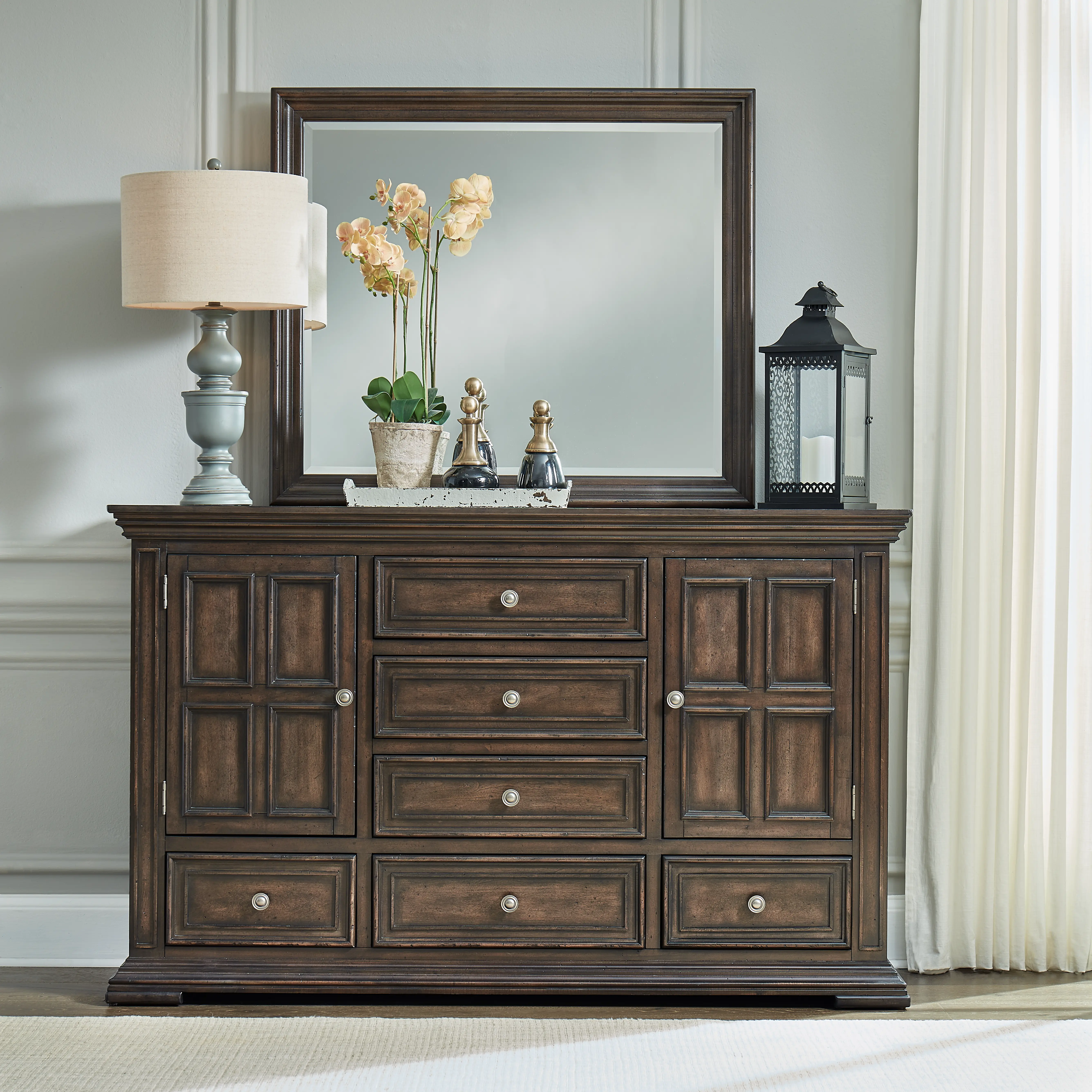 361-BR31 Big Valley Brown Dresser-2