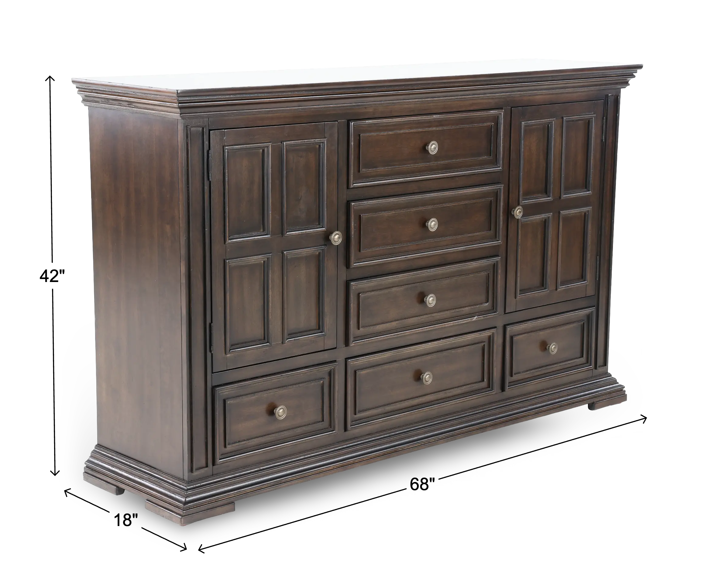 361-BR31 Big Valley Brown Dresser-3
