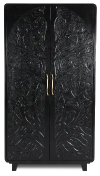 Albero Black Tall Cabinet