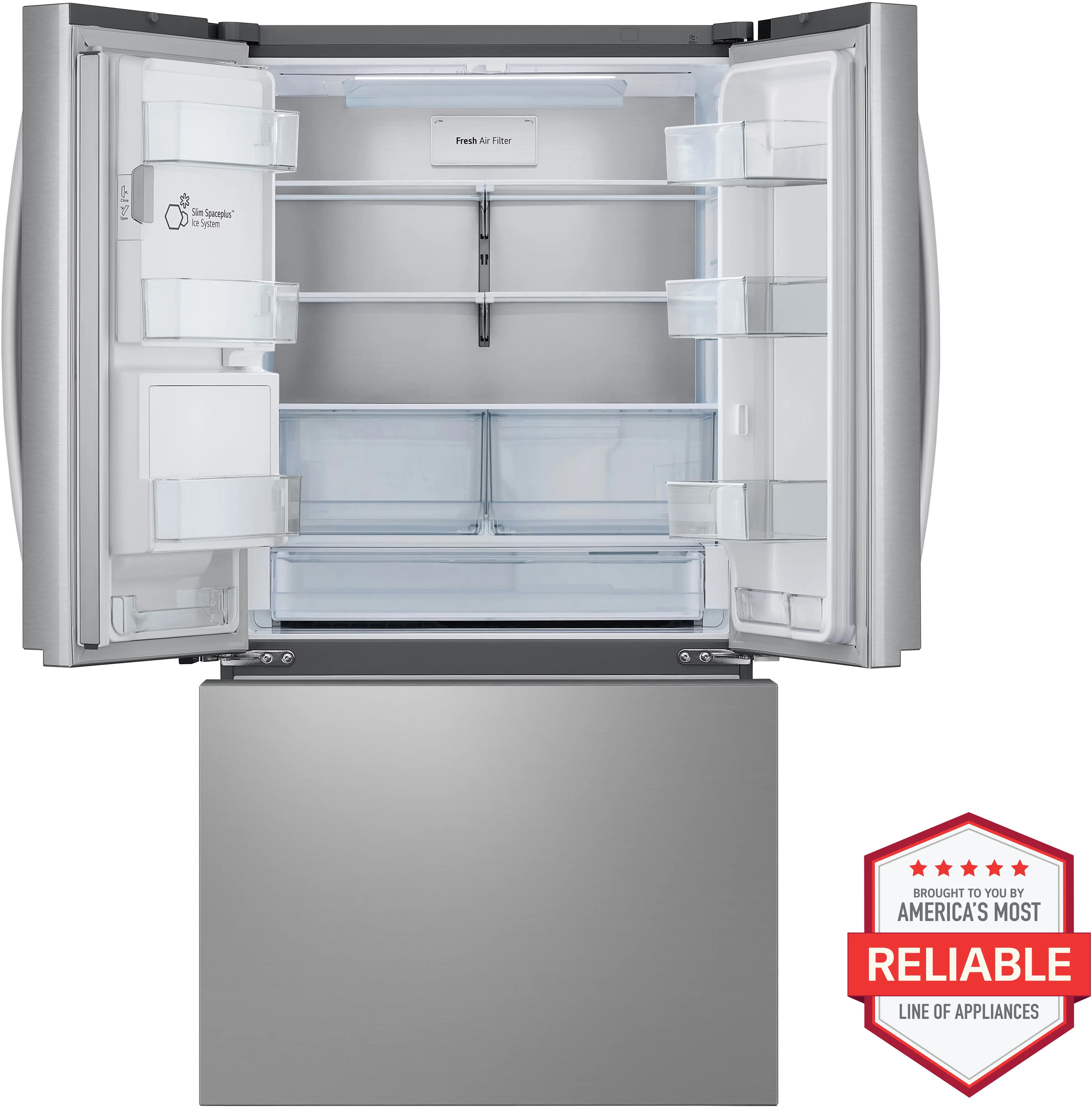 LRRXC2606S LG 25.5 Cu Ft French Door Refrigerator - Counter Depth Stainless Steel-3