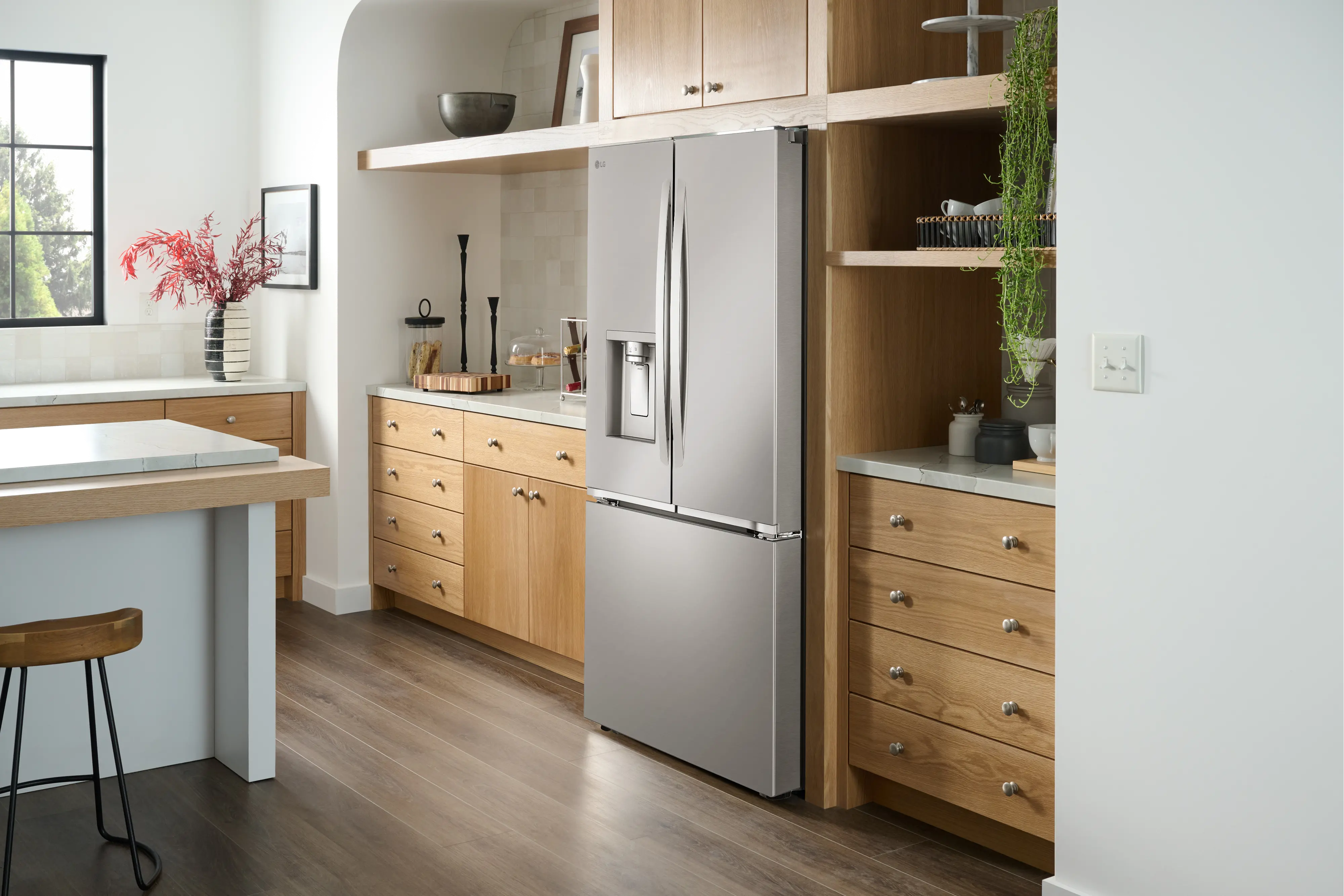 LRRXC2606S LG 25.5 Cu Ft French Door Refrigerator - Counter Depth Stainless Steel-2