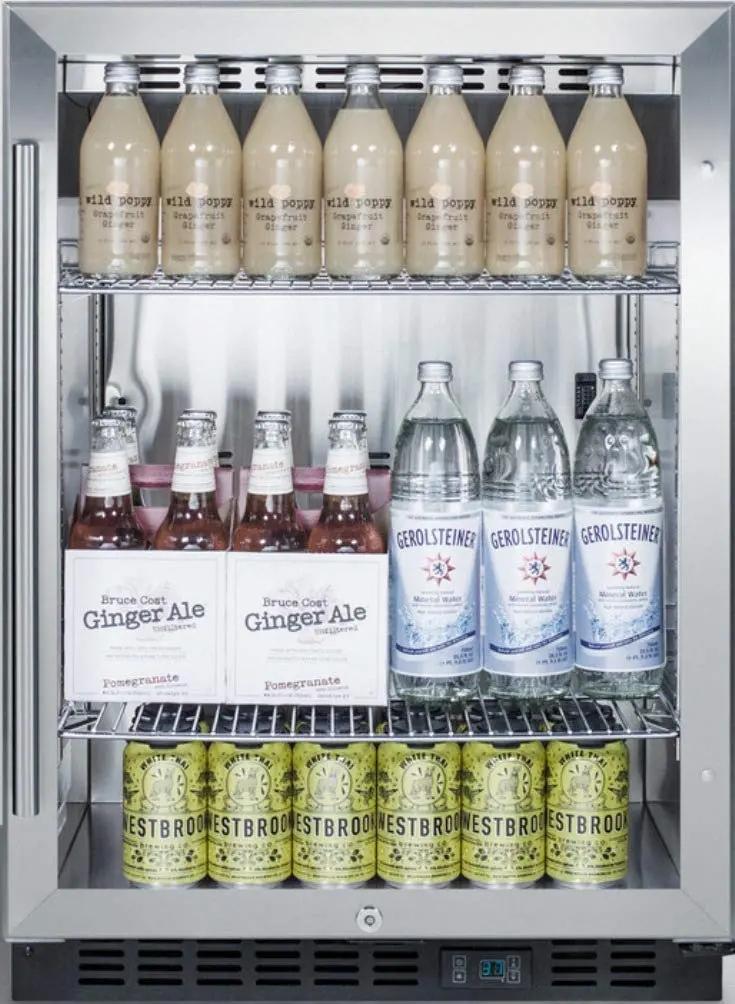 Summit 24  Built-In Beverage Refrigerator - Stainless Steel-3