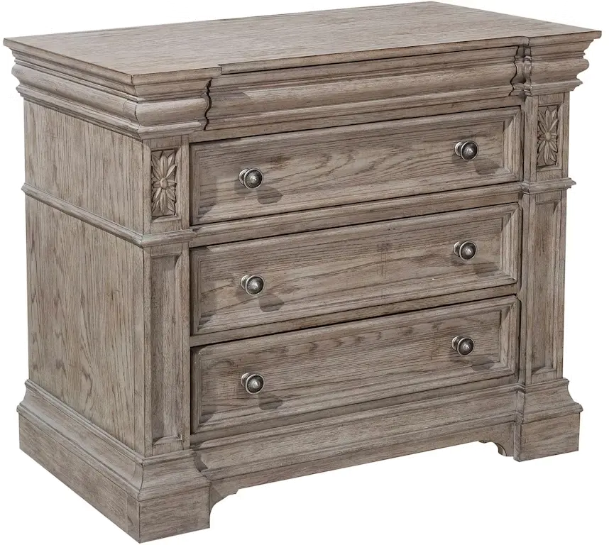 Kingsbury Gray 4-Drawer Bachelor's Chest-1
