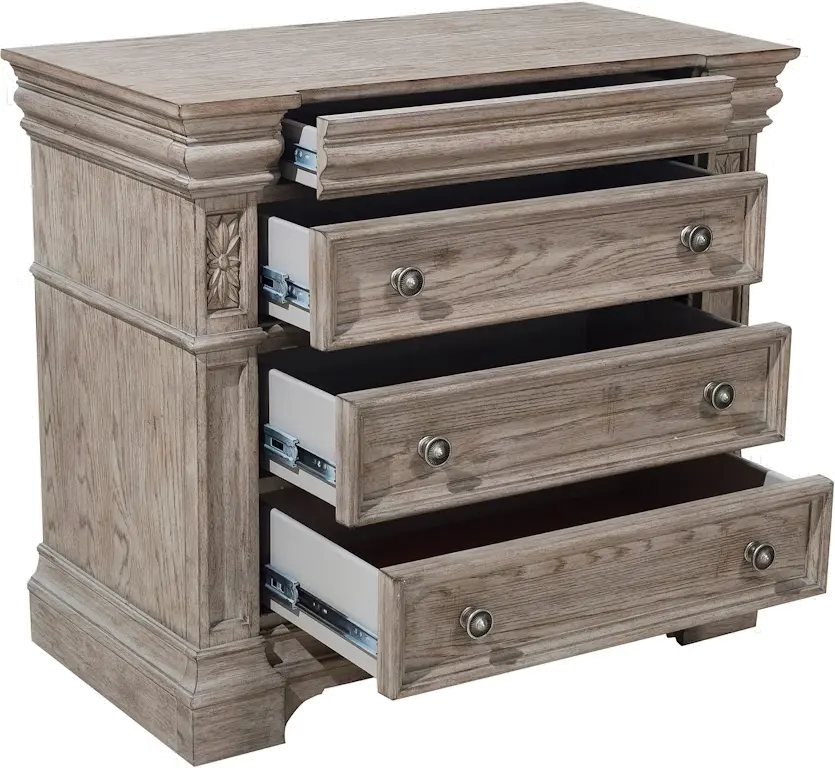 Kingsbury Gray 4-Drawer Bachelor's Chest-3