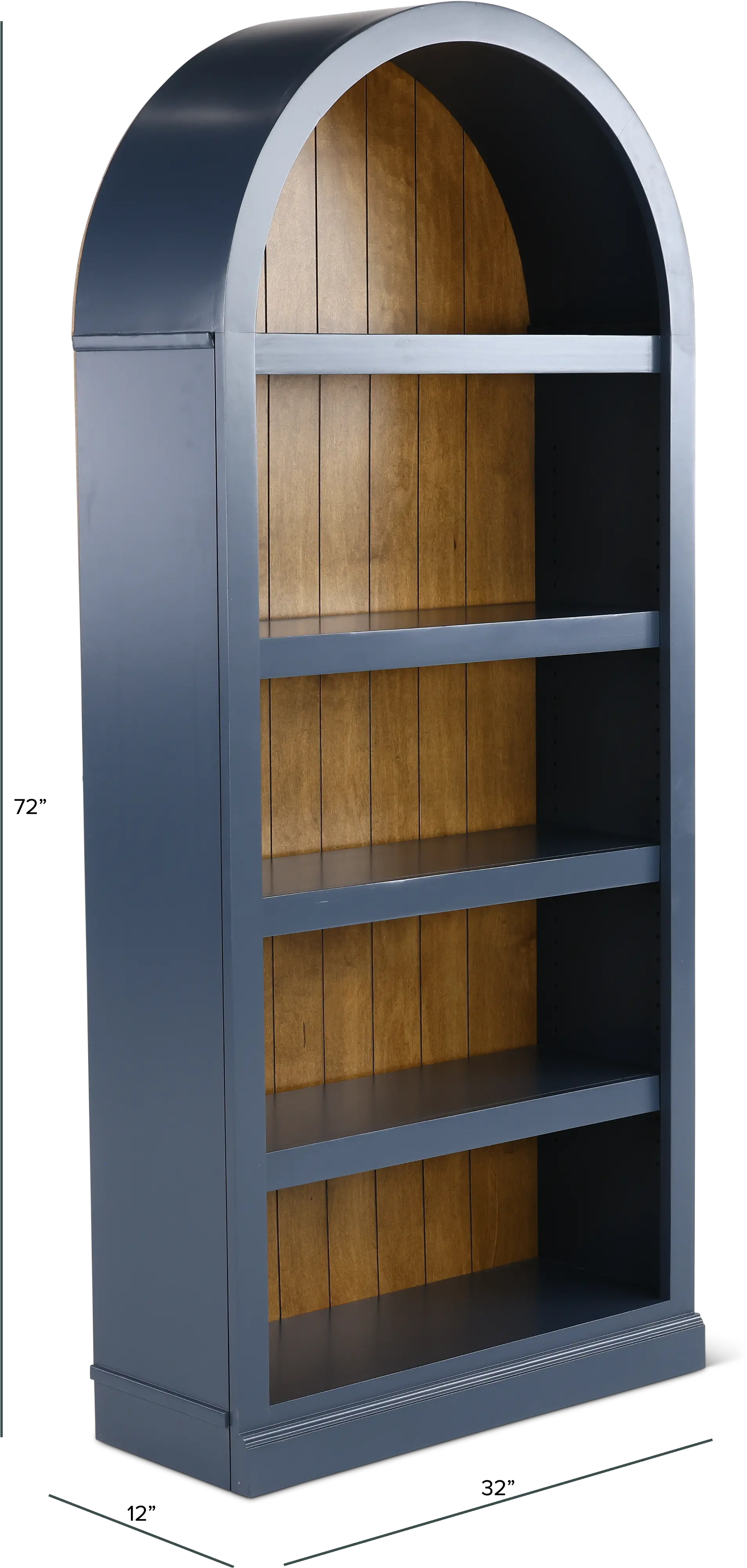 Artiste Blue 72  Arch Bookcase-2