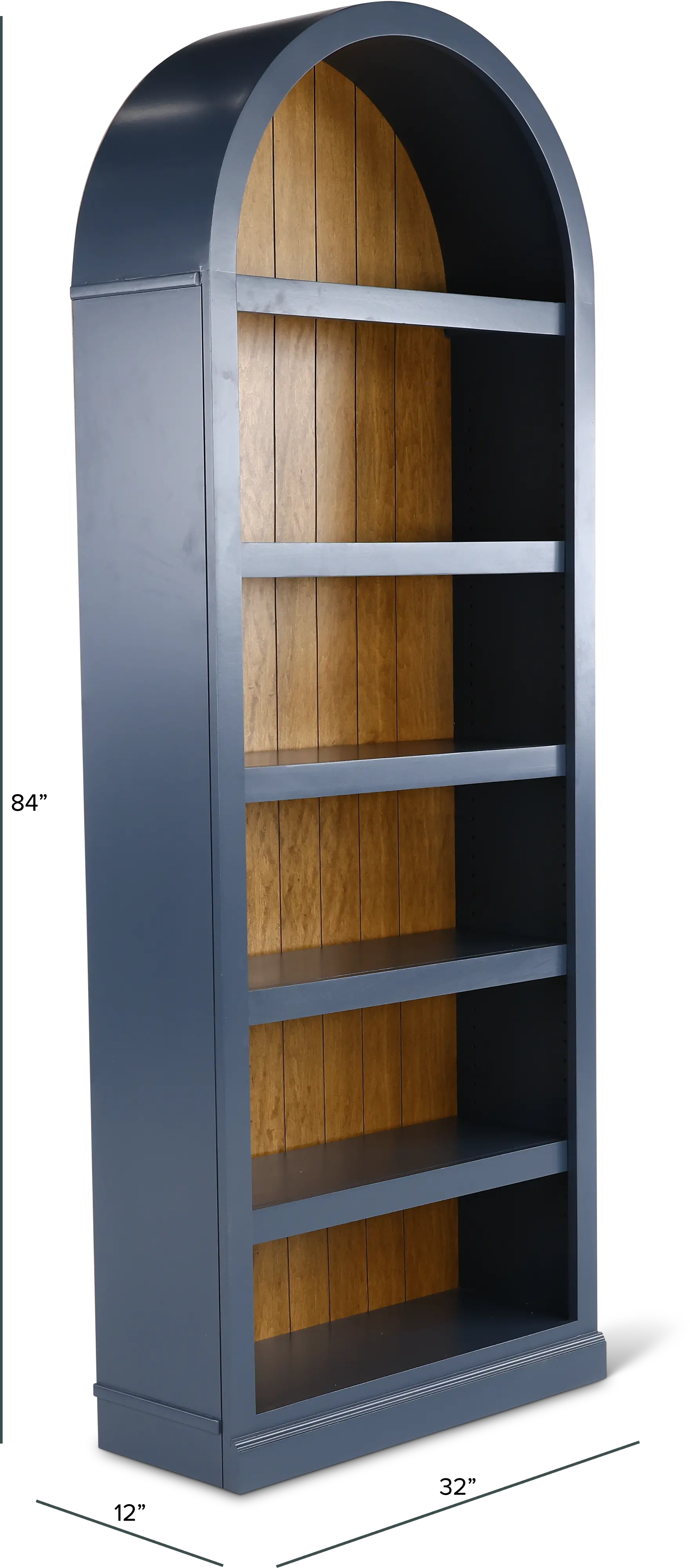 Artiste Blue 84  Arch Bookcase-3