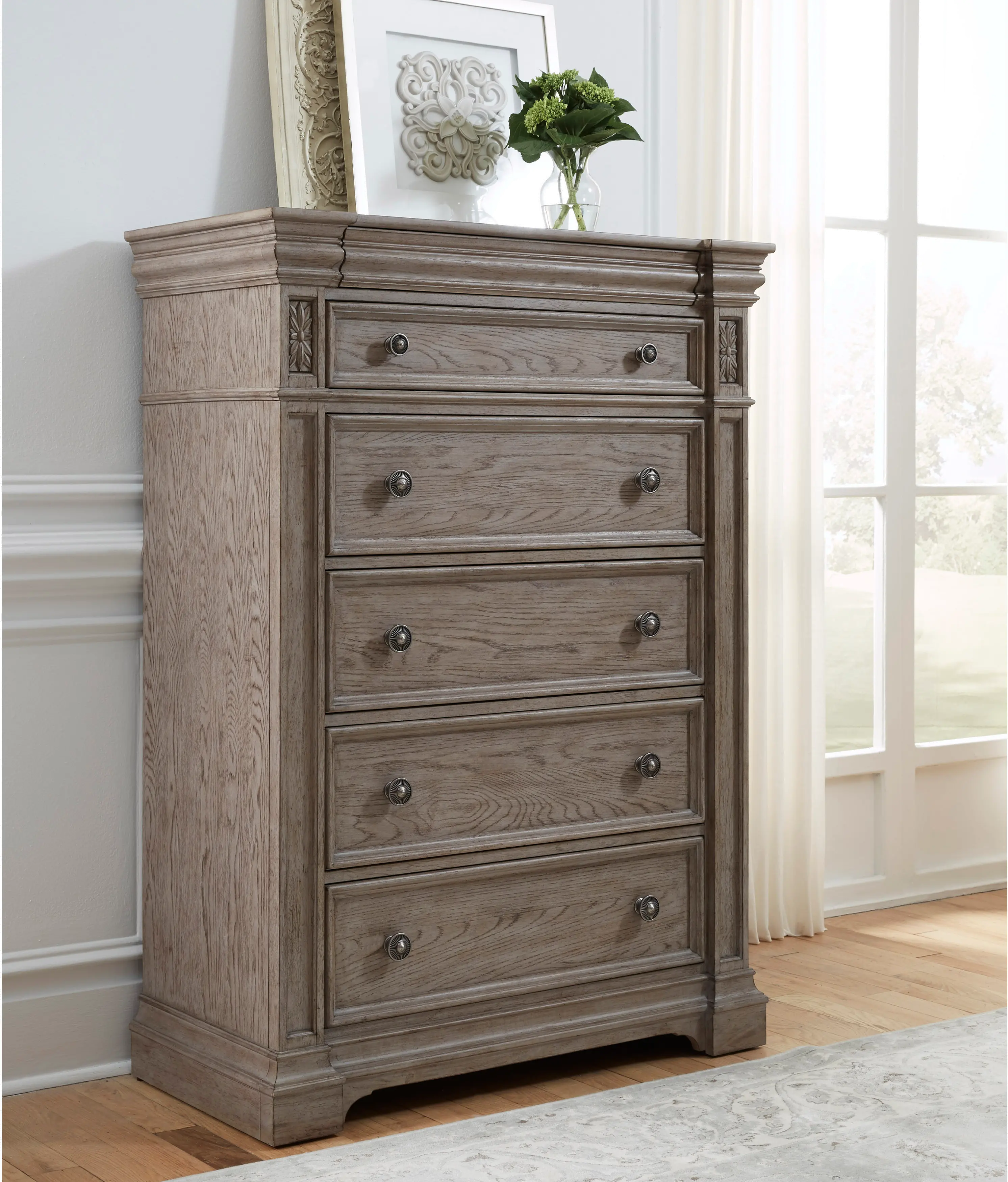 Kingsbury Gray Chest of Drawers-3