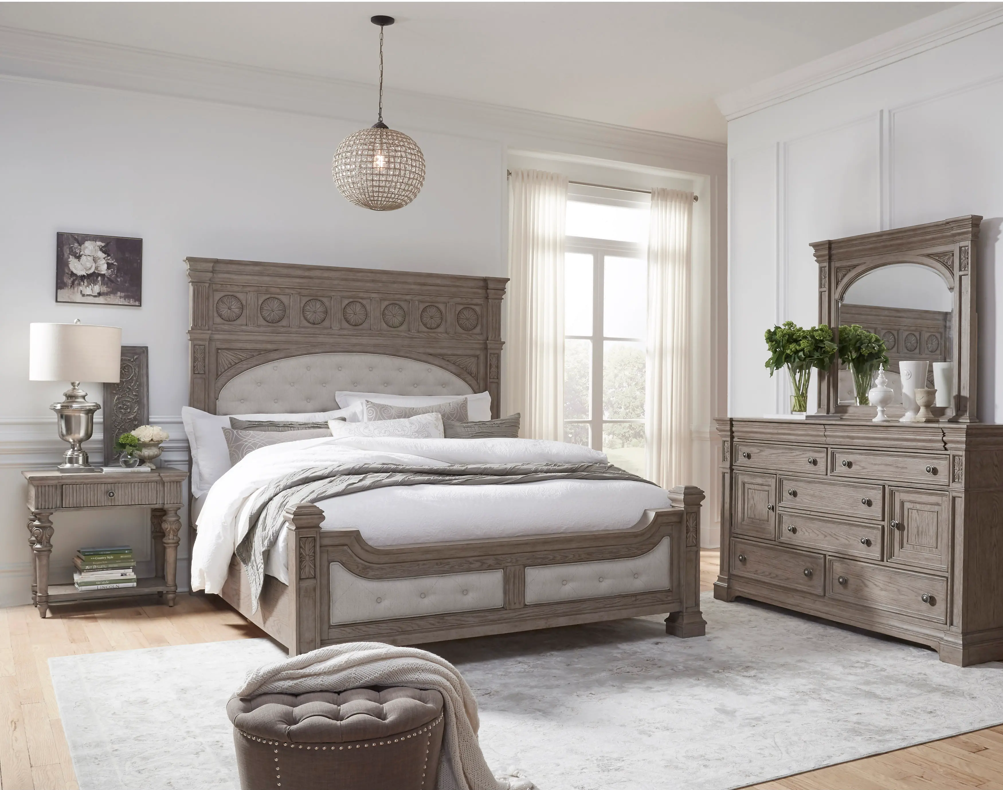 Kingsbury Gray Large Chest of Drawers-2