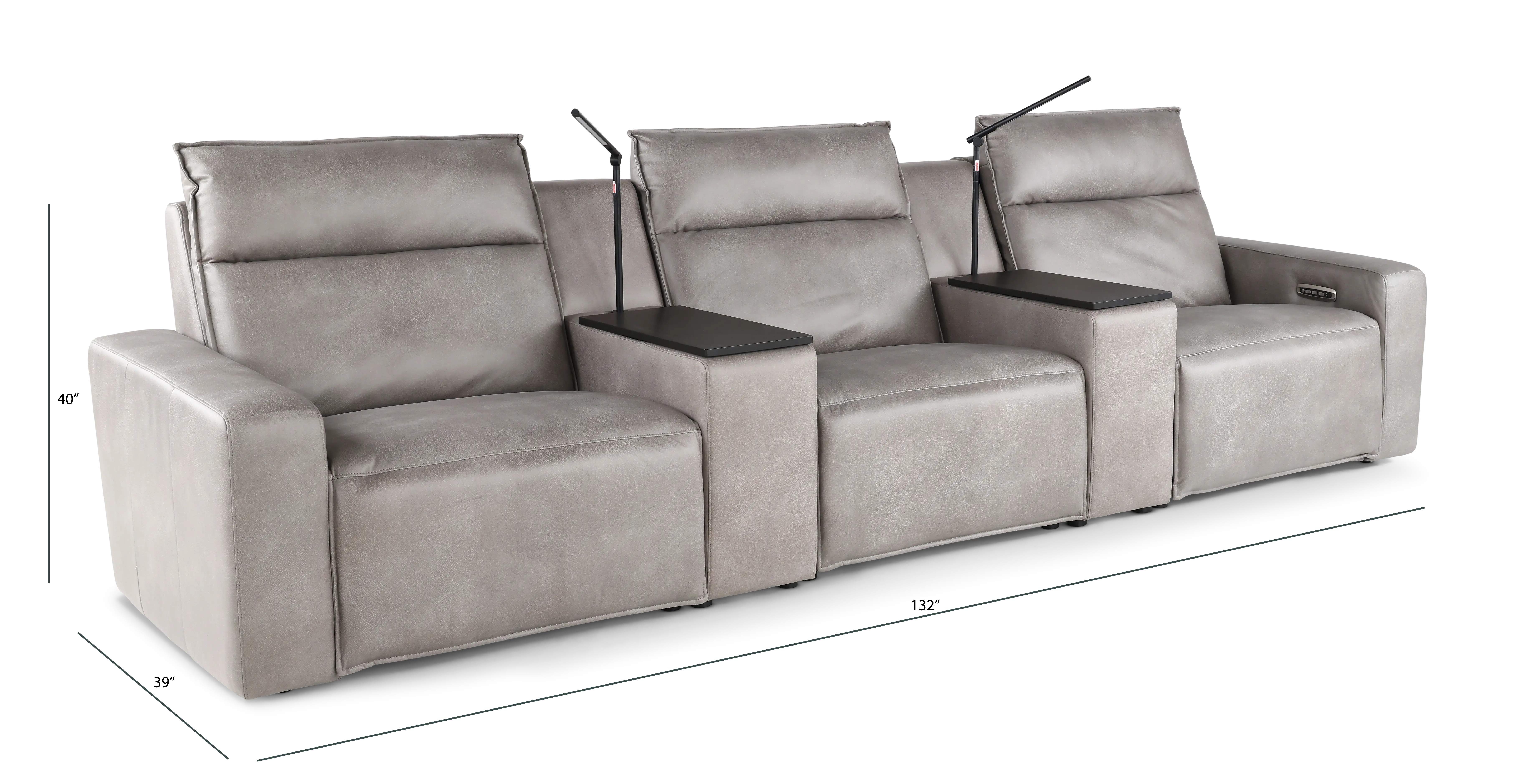 Teramo Silverston 5-Piece Home Theater Seating-3