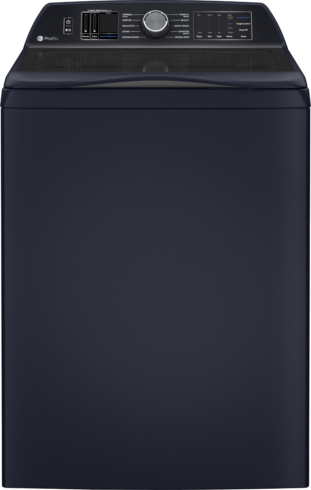 GE Profile 5.3 Cu Ft Smart Top Load Washer with Agitator - Sapphire Blue
