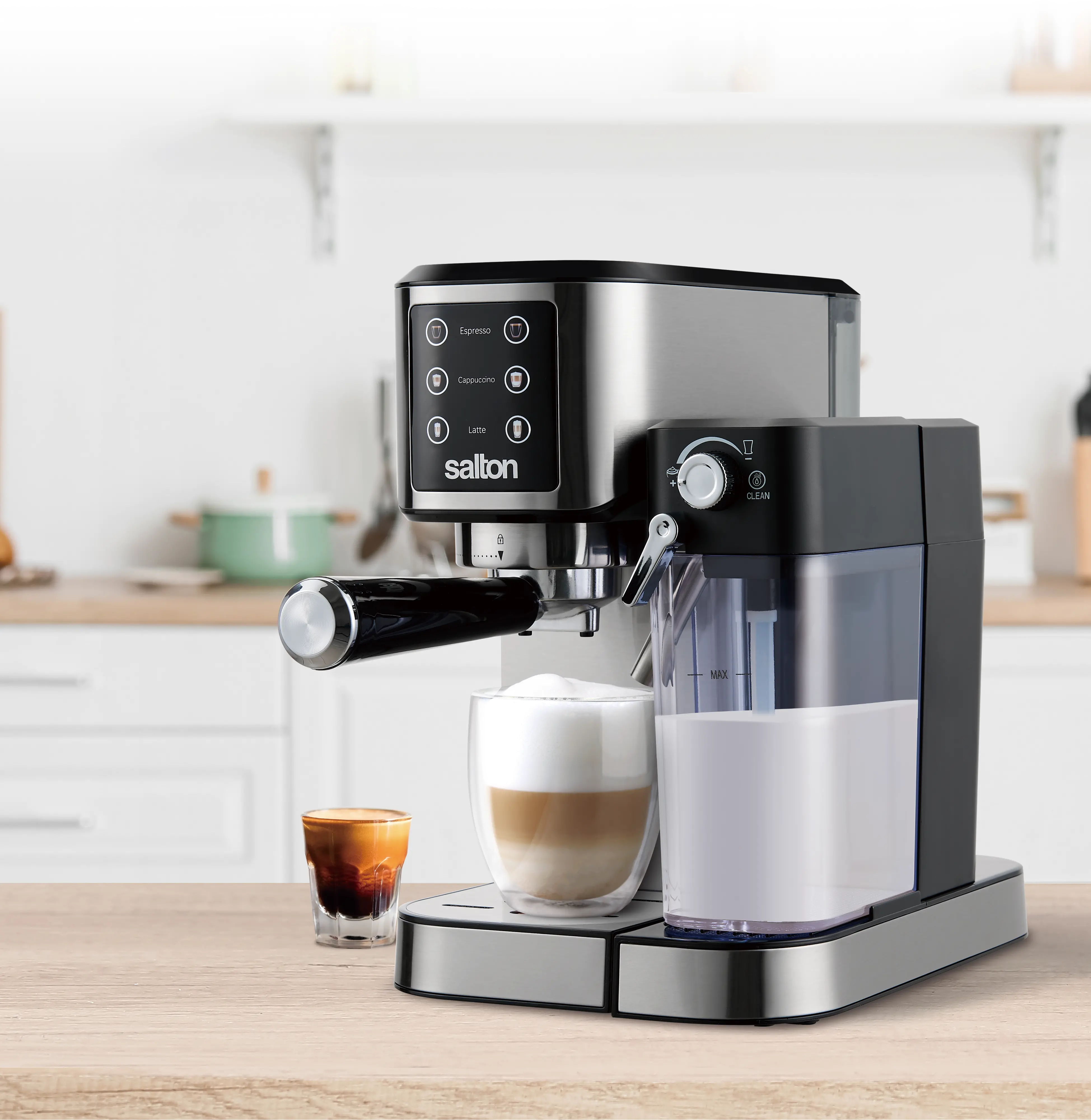 Salton Barista + 3-in-1 Espresso, Cappuccino & Latte Machine-3