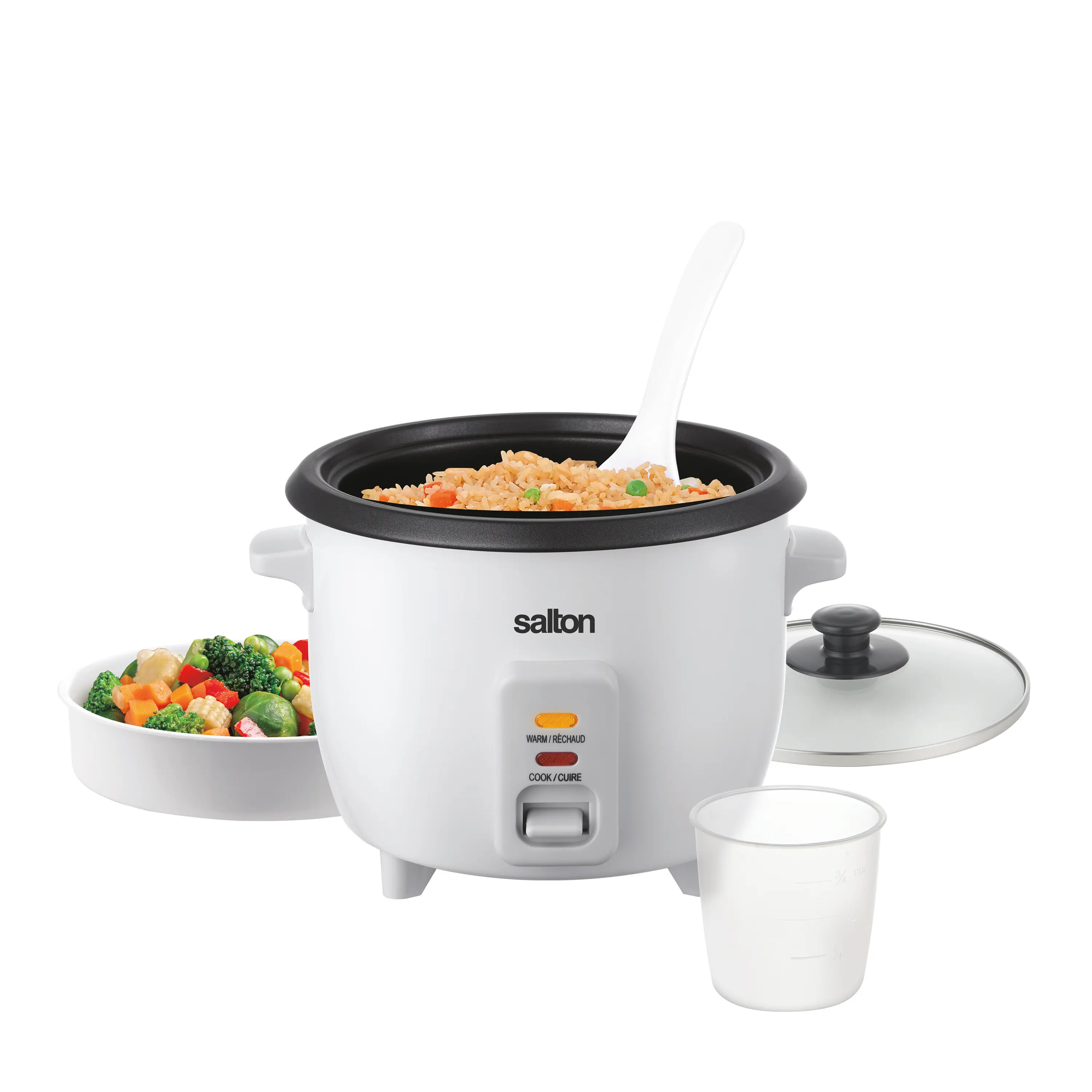 Salton Automatic 6-Cup Rice Cooker - White-3