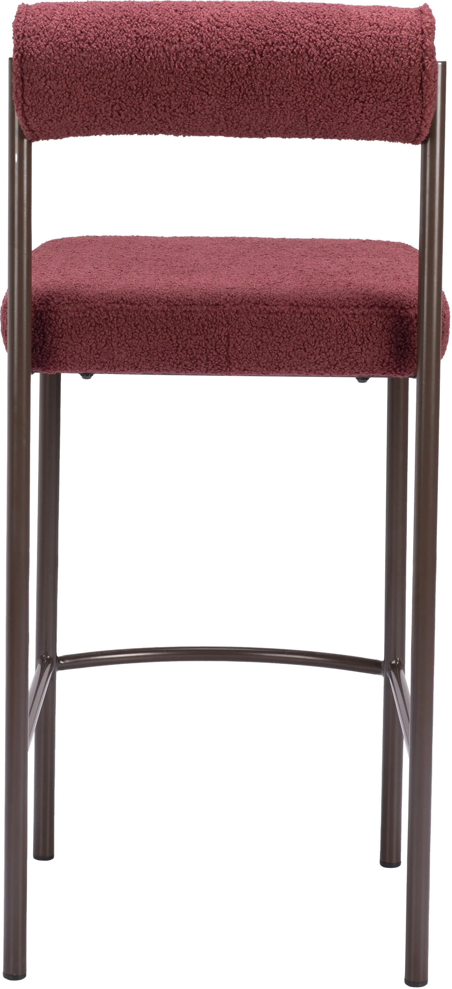 Ginosa Red Shearling Counter Stool-7